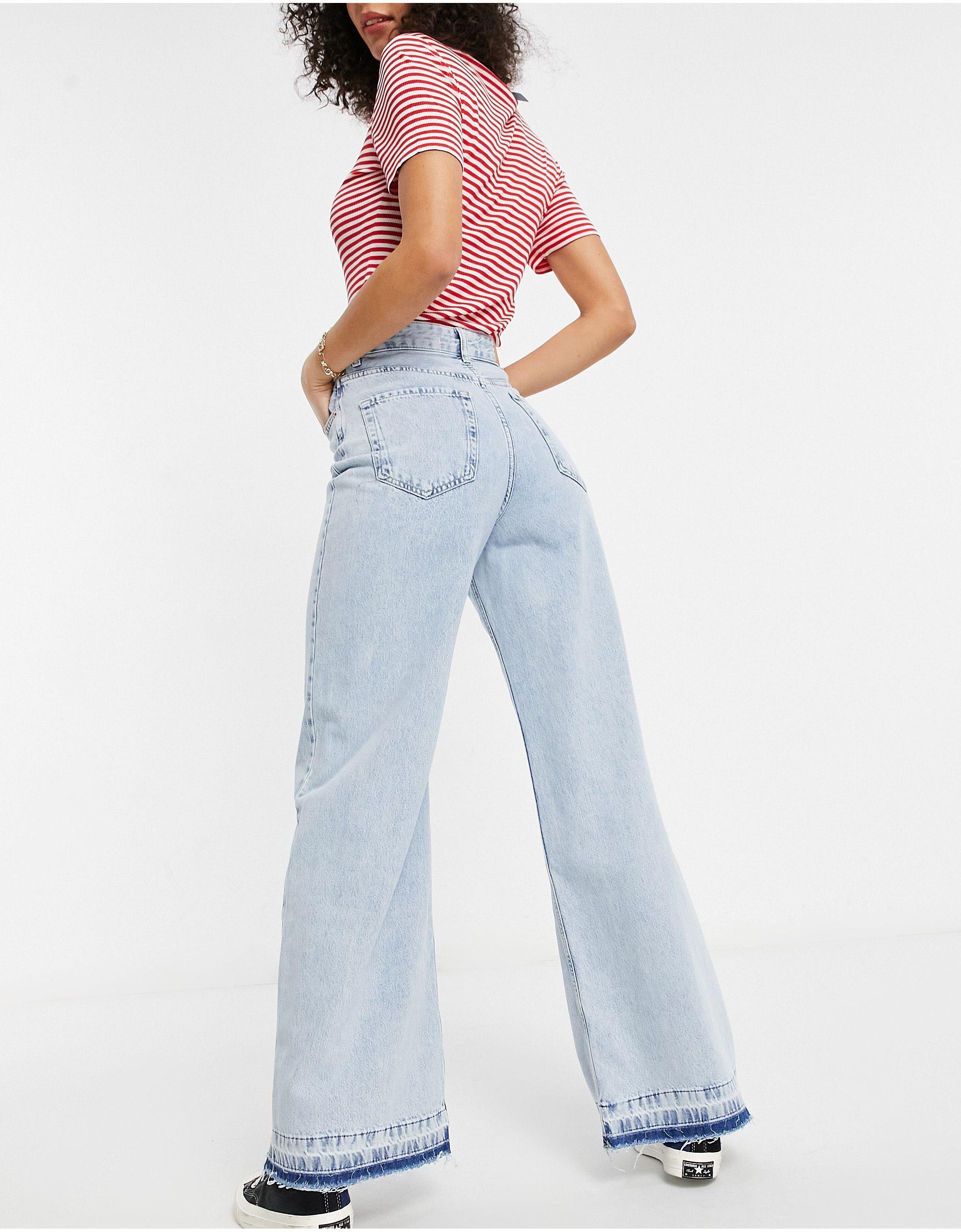 Stradivarius Denim Tall Super Wide Leg Jeans in Blue - Lyst