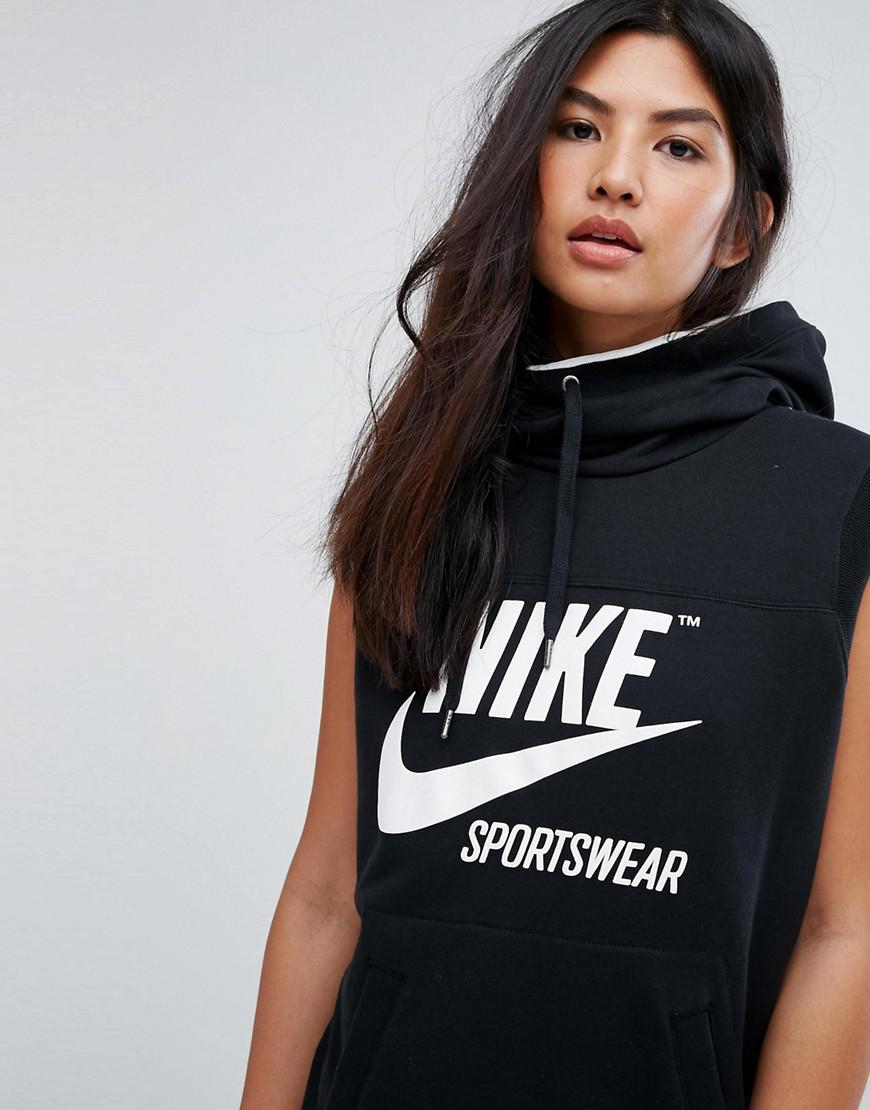 nike sleeveless hoodie womens