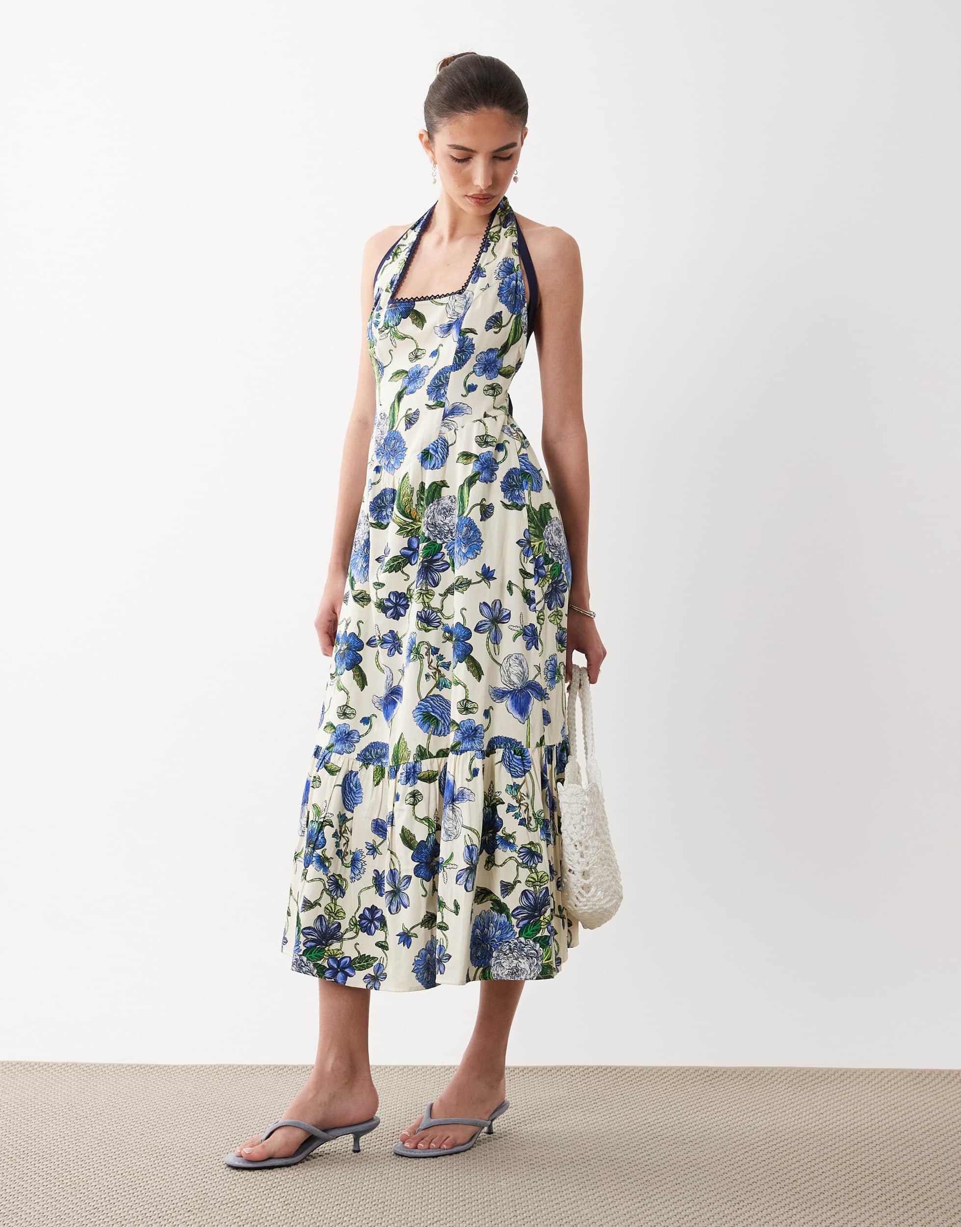 beach dress with pockets Linen Summer Dress 