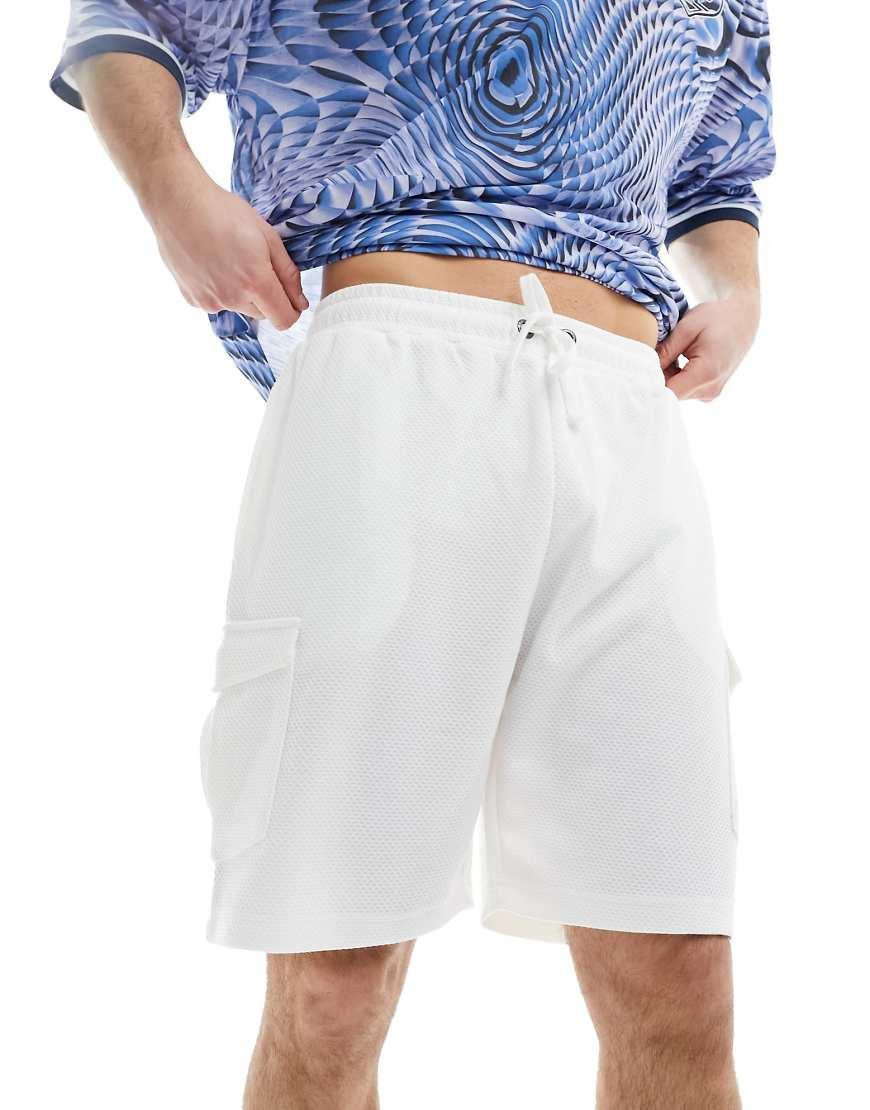 Brave Soul Co Ord Heavyweight Textured Cargo Shorts in Blue for Men Lyst UK