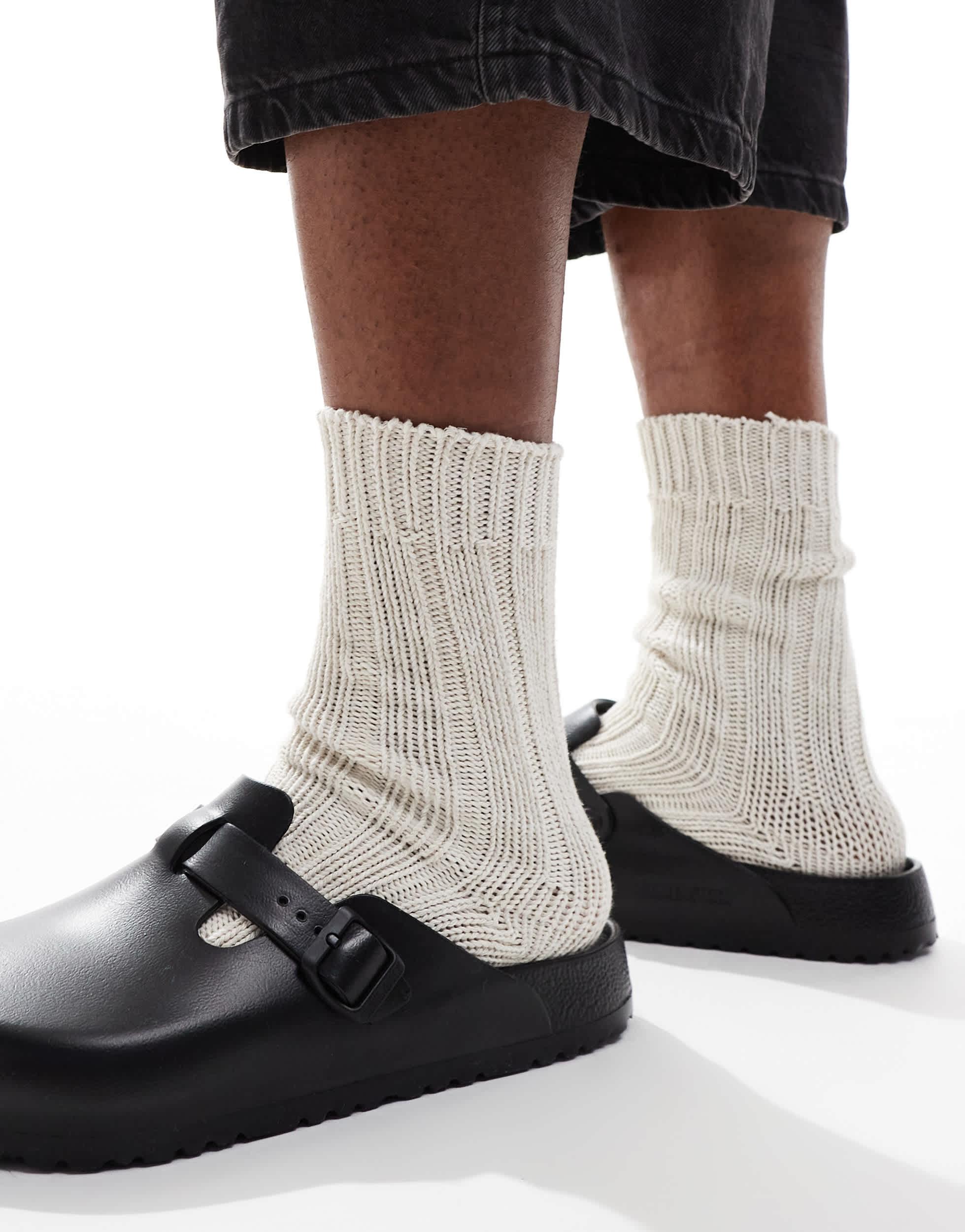 Chaussettes homme en coton torsade beige Birkenstock pour homme Lyst