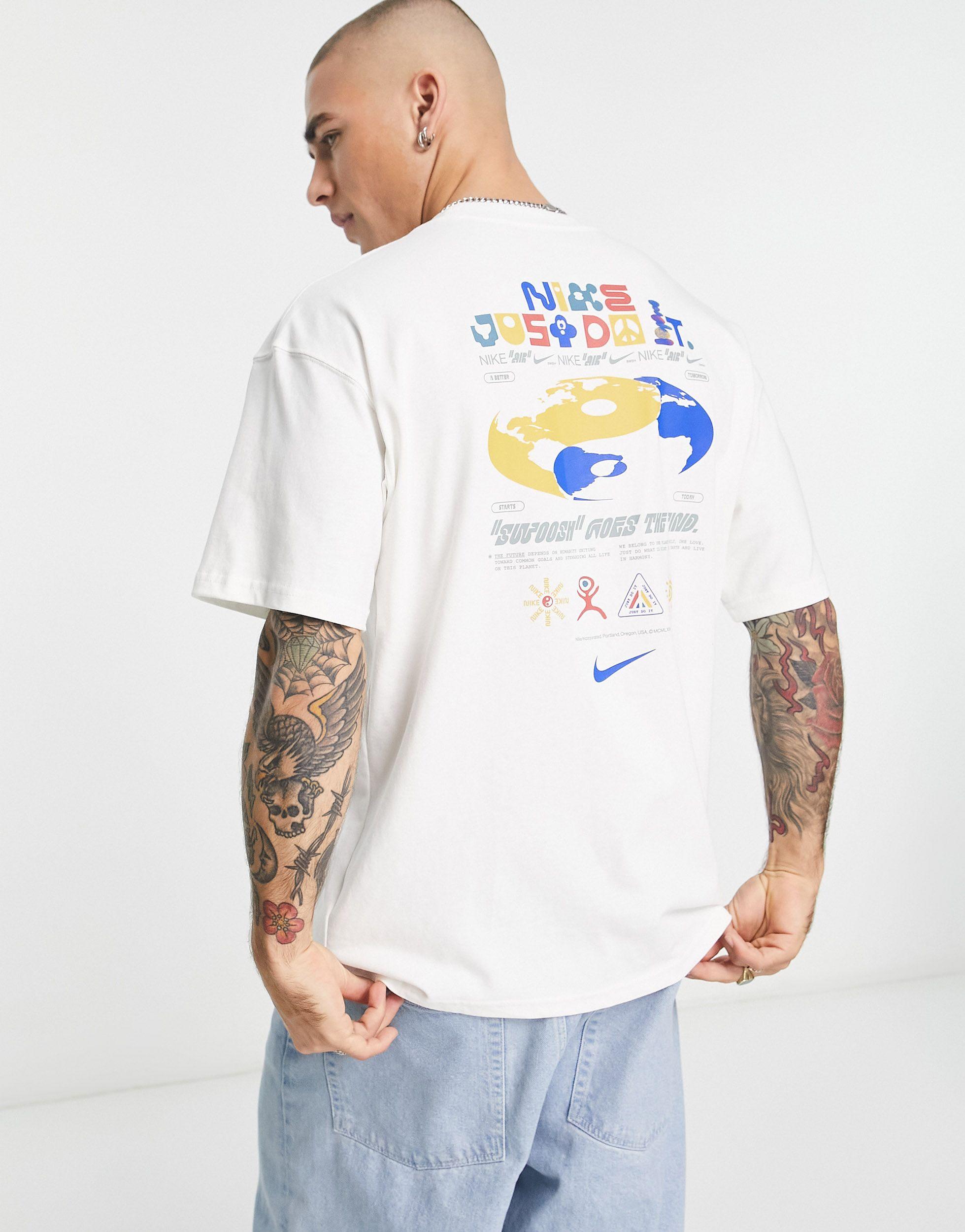 Nike Back Print Oversized T-shirt in White for Men | Lyst UK