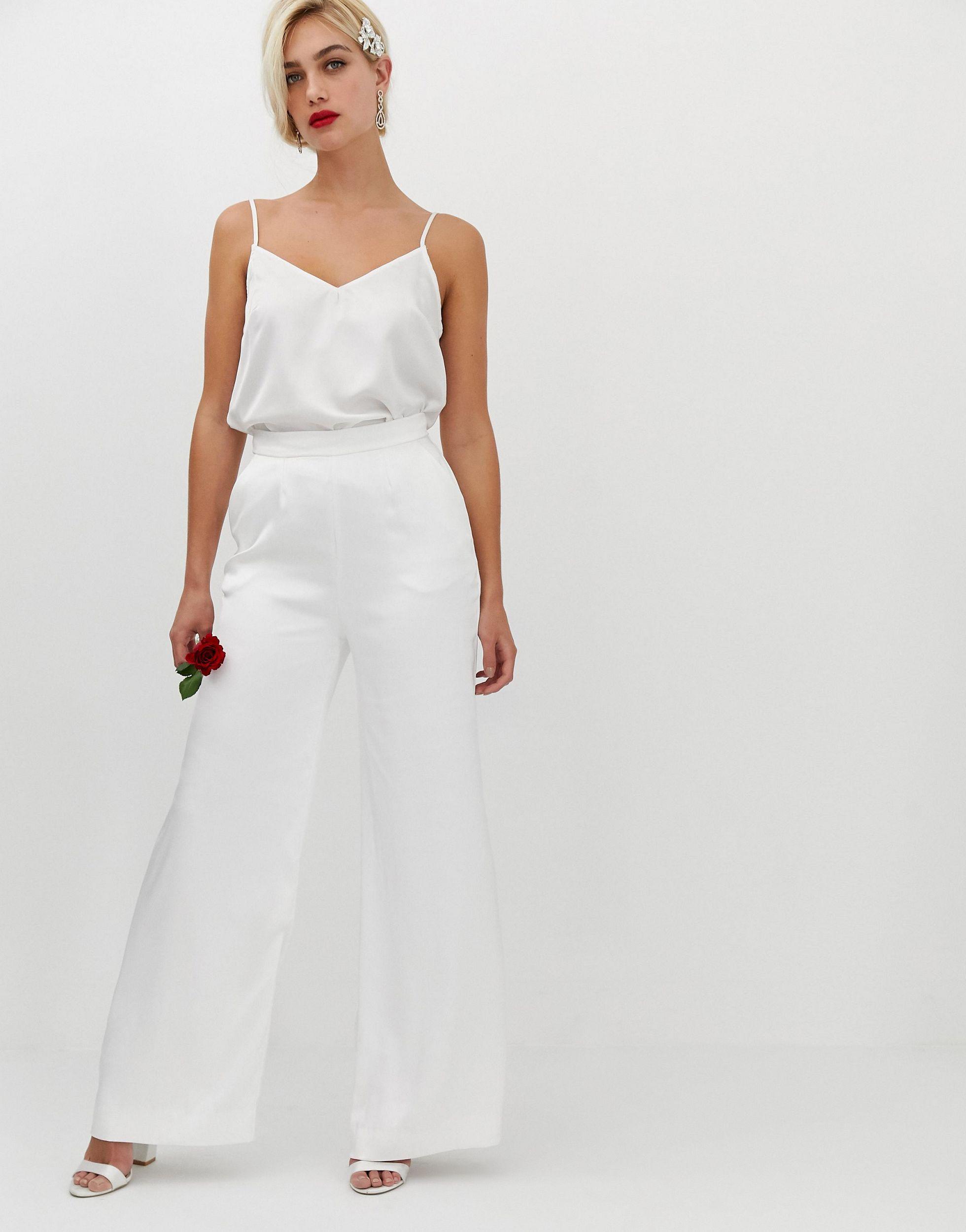 STRAIGHT FIT SATIN TROUSERS  Oyster White  ZARA India