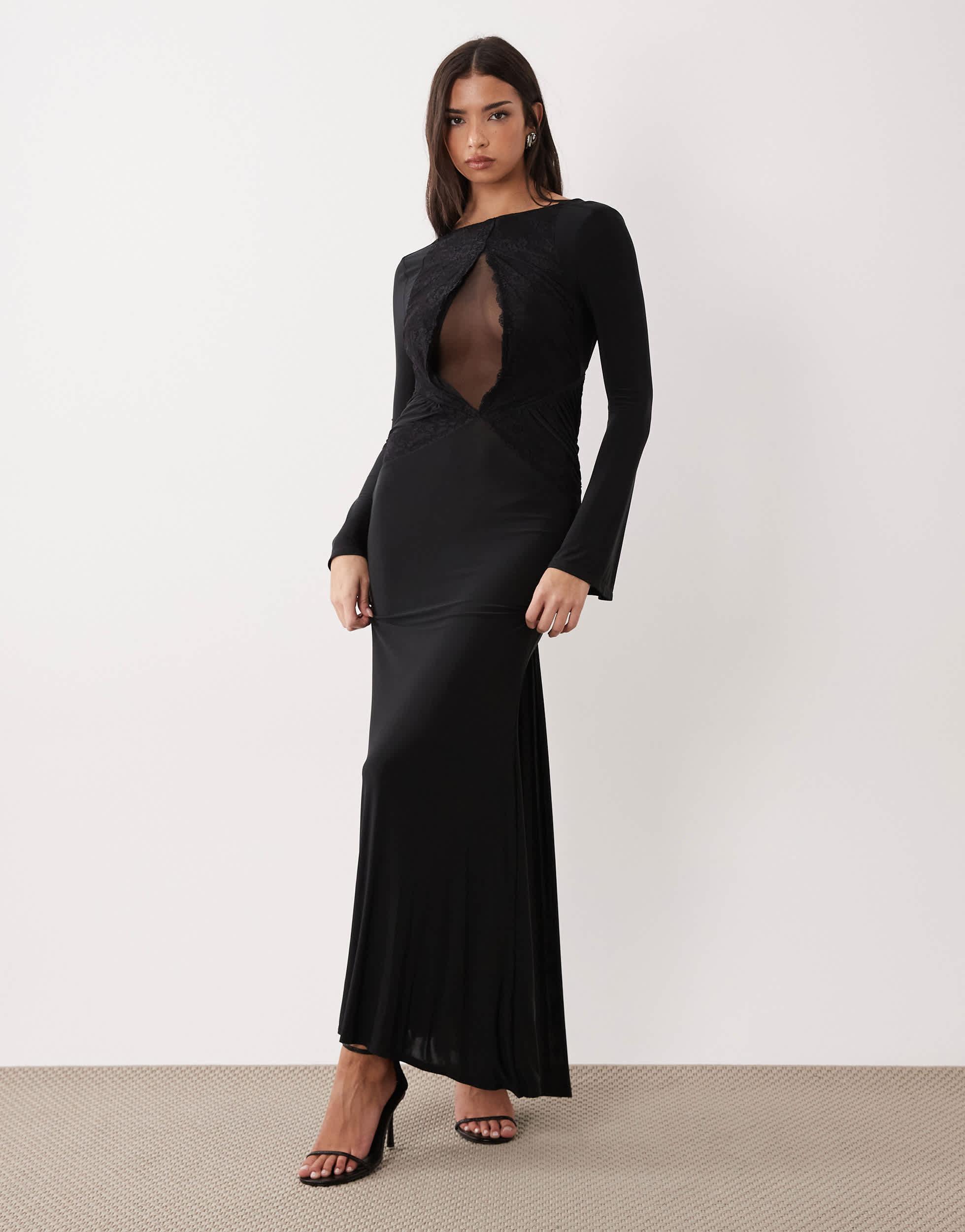 asos black tie dresses Belladonna Maxi Dress in Black L