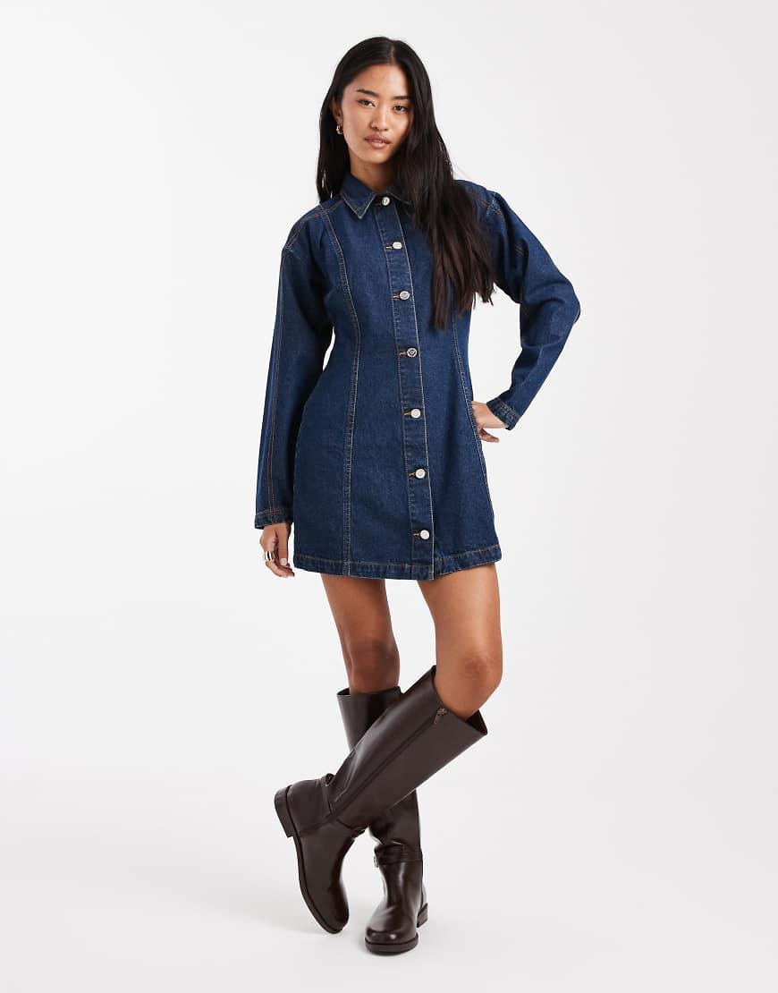 miss selfridge denim shirt dress Dresses for Women its perfect for warm Size:42x36 JA-Jersey Navy Oasis Satin Cowl