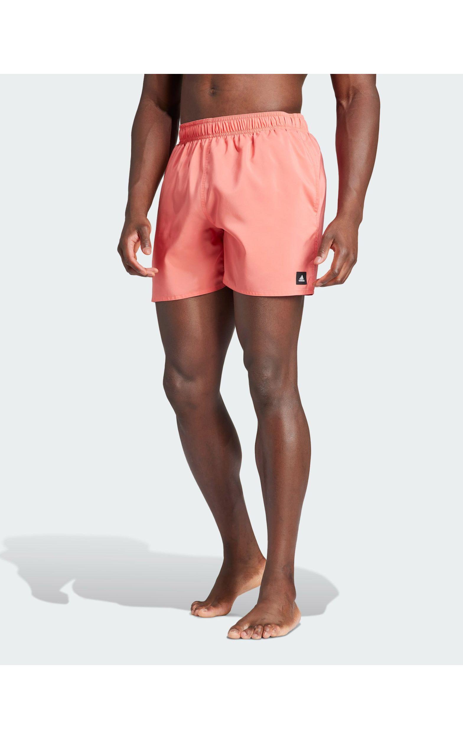 Mens red cheap adidas swim shorts