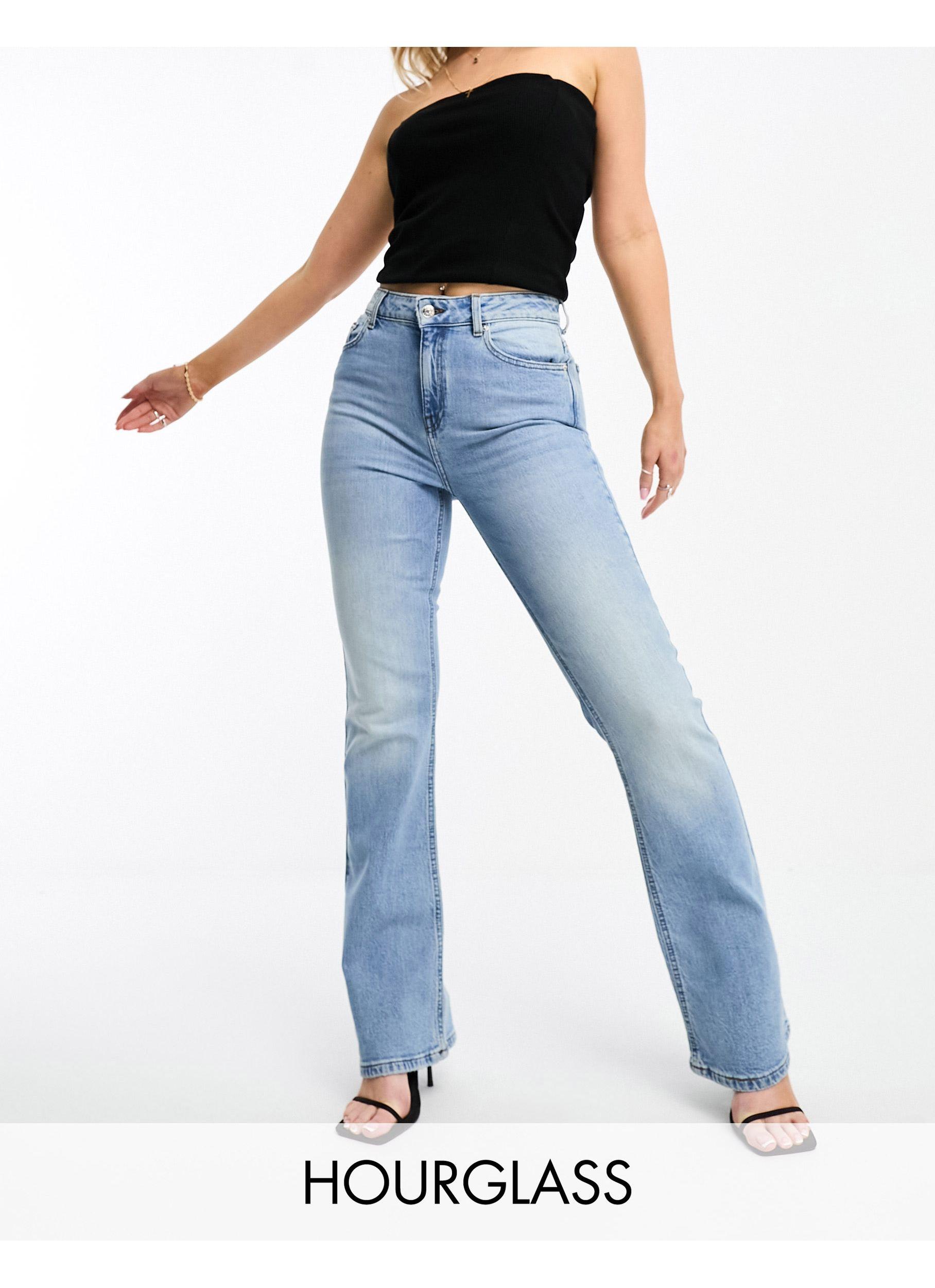 ASOS Hourglass Flared Jeans in Blue | Lyst