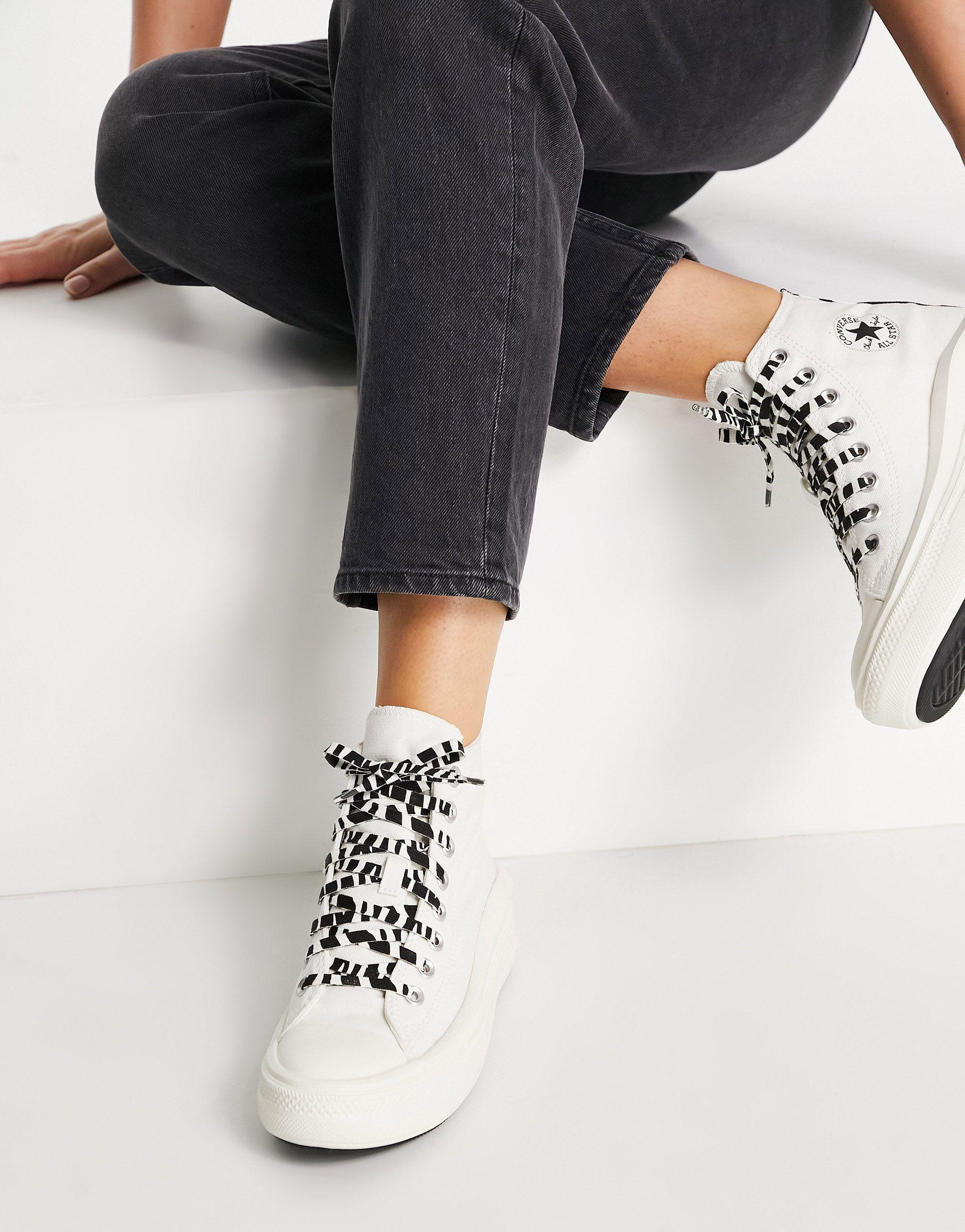 Chuck taylor move - baskets avec lacets zébrés - blanc Converse en coloris  Noir | Lyst