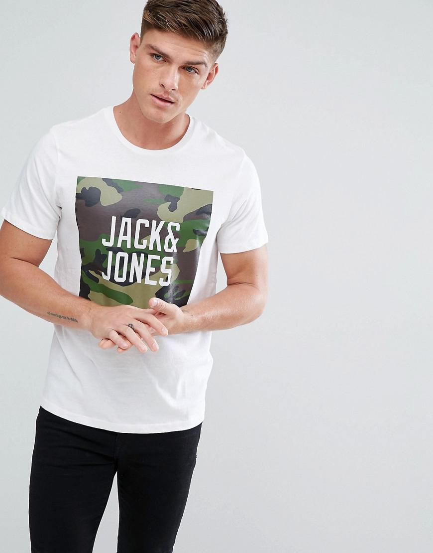 Jack & Jones Cotton Jack And Jones Boxed Camo T-shirt in White for Men -  Lyst