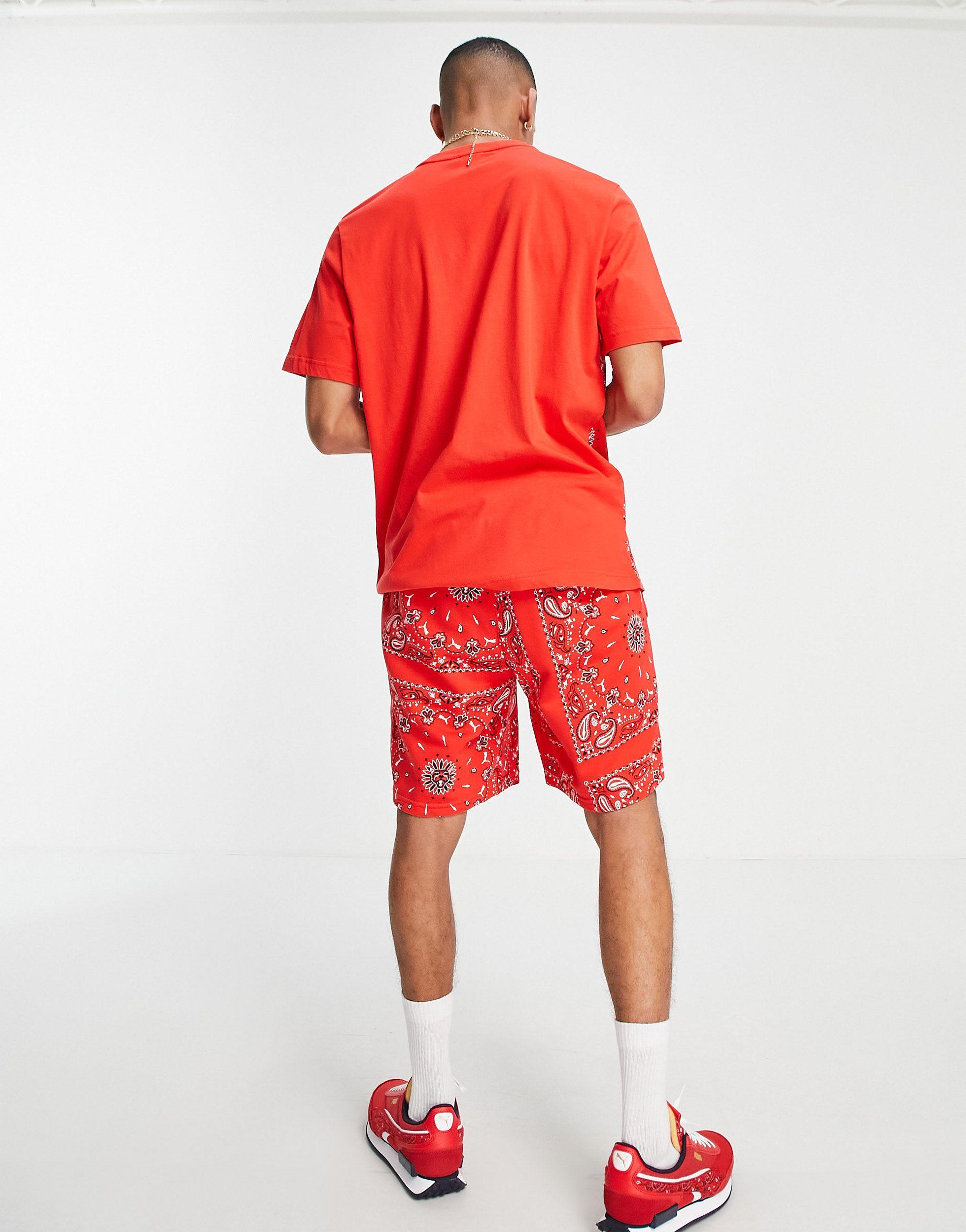 PUMA Off Beat Paisley Shorts in Red for Men | Lyst