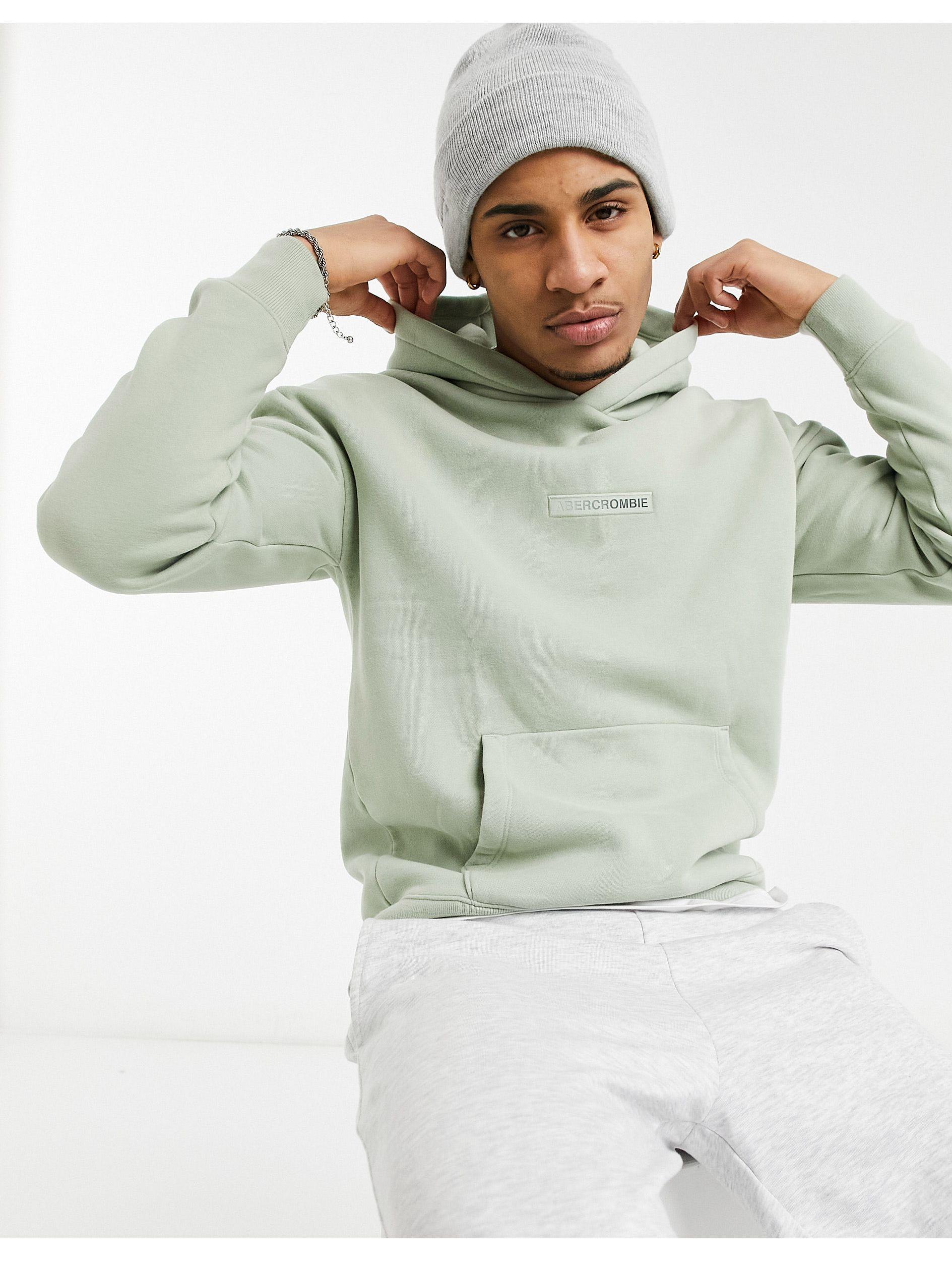 Sudadera con capucha con logo del mismo tono Abercrombie \u0026 Fitch de hombre  de color Verde | Lyst