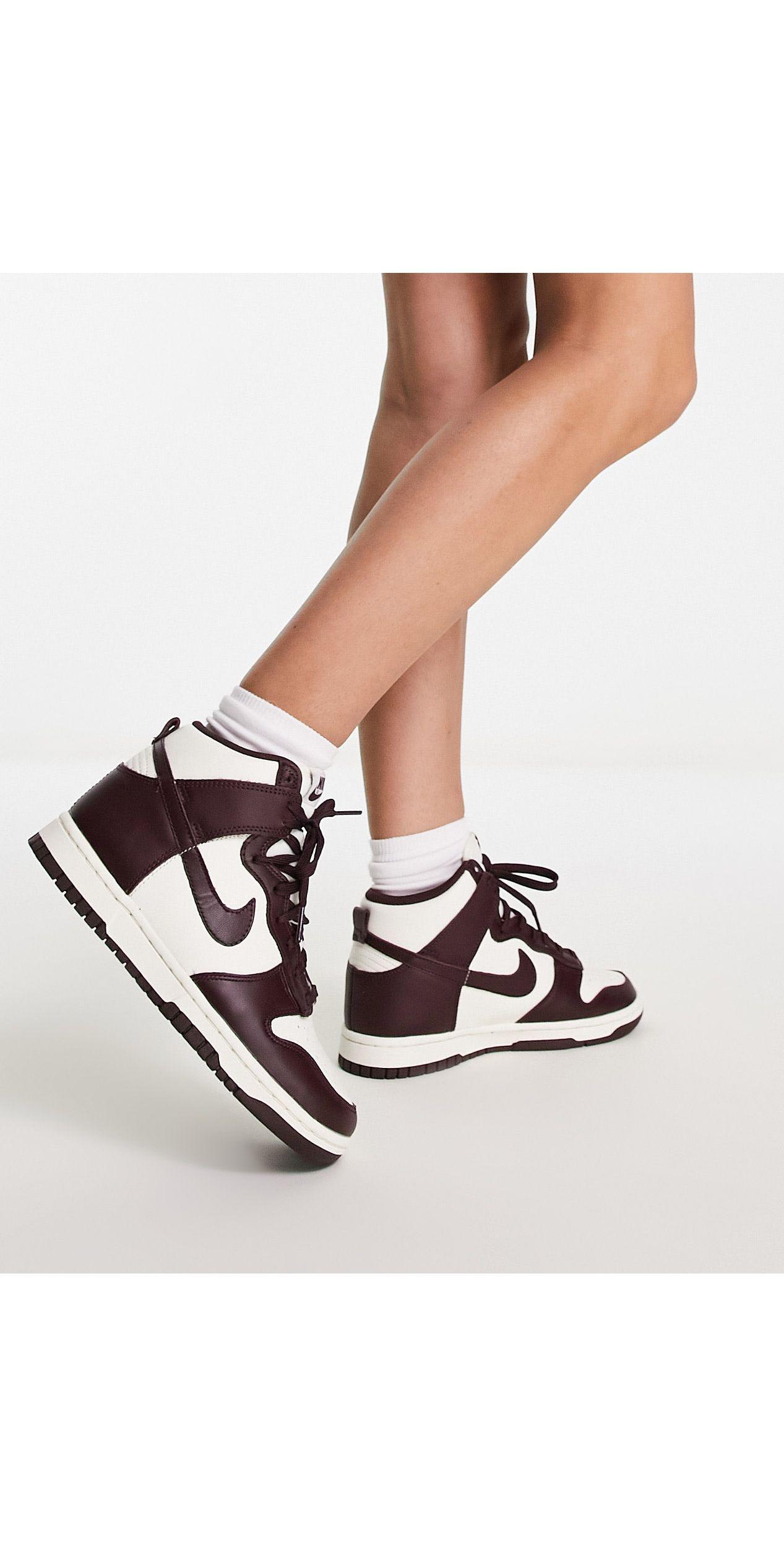 Dunk high - sneakers bianche e bordeaux di Nike in Bianco | Lyst