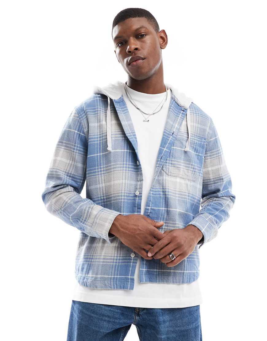 Asos Design Check Brushed Shacket ASOS DESIGN Wool Look Shacket In