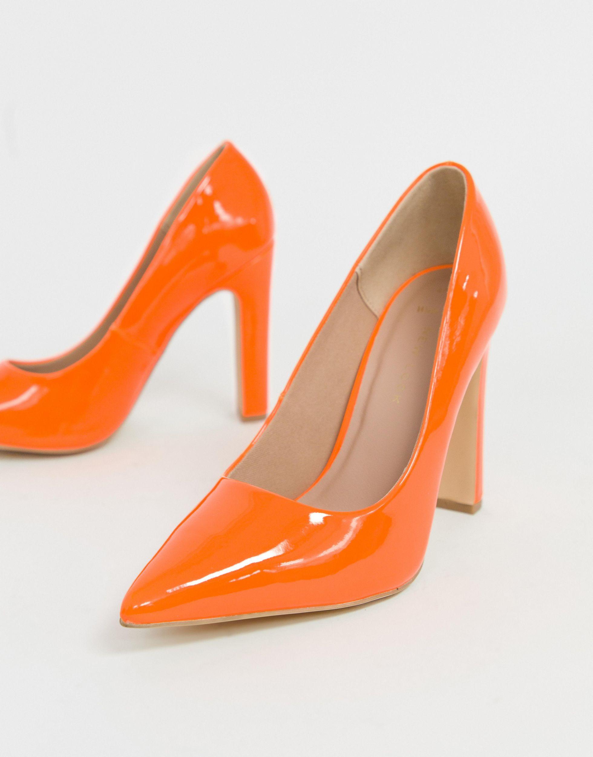 orange heels new look