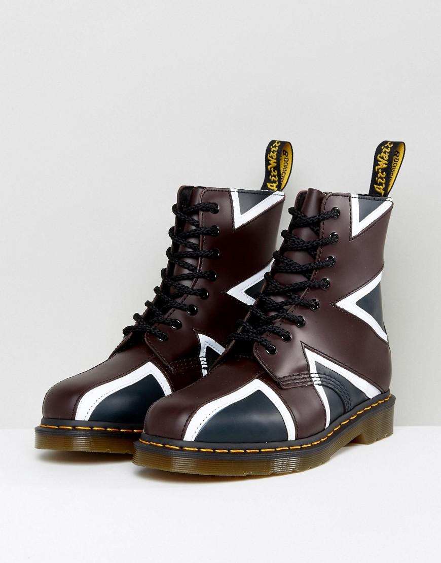 Dr. Martens Leather Pascal Brit 8-eye Boots in Navy (Blue) | Lyst