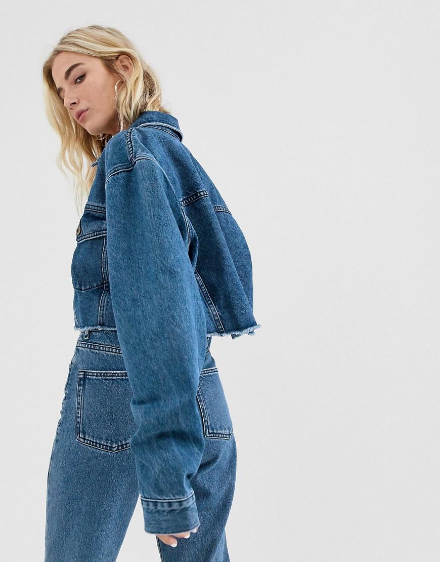 collusion cropped denim jacket