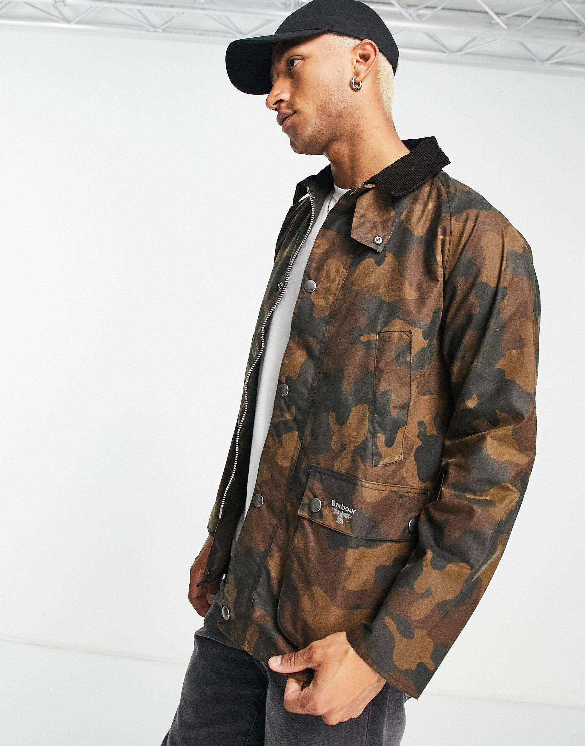 Barbour Summer Camo Wax Jacket in Green for Men | Lyst UK