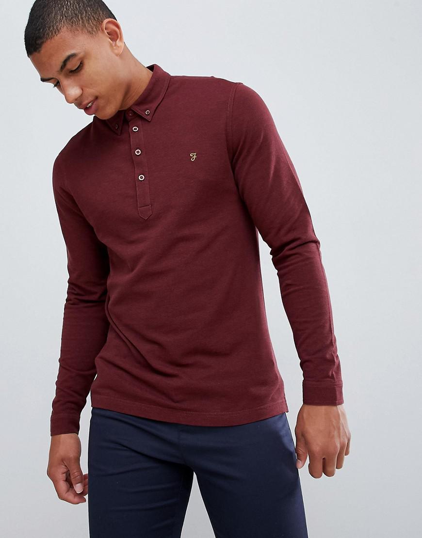 Farah merriweather long sleeve polo Clearance