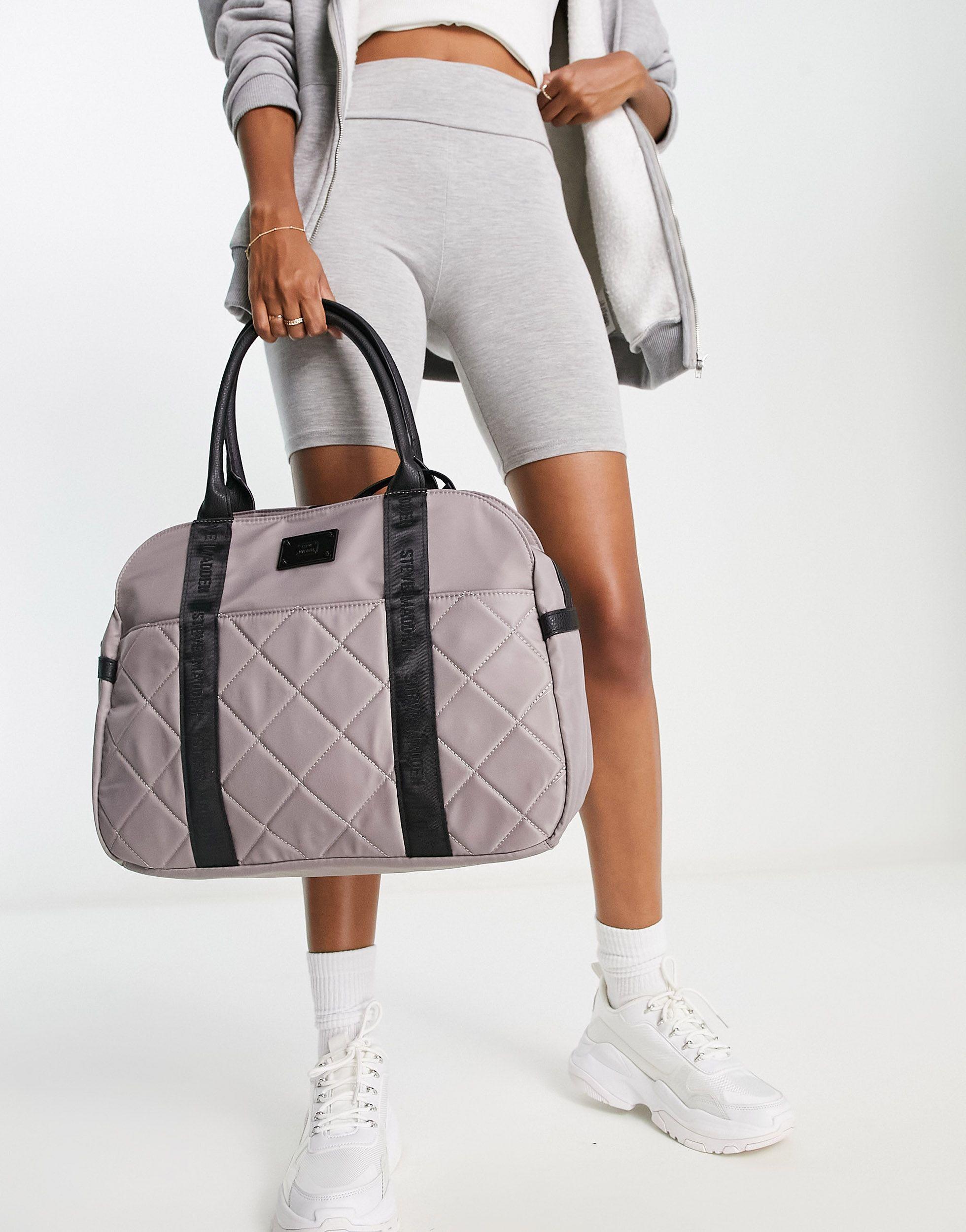 Steve Madden Nylon Overnight Holdall in Brown Lyst Australia