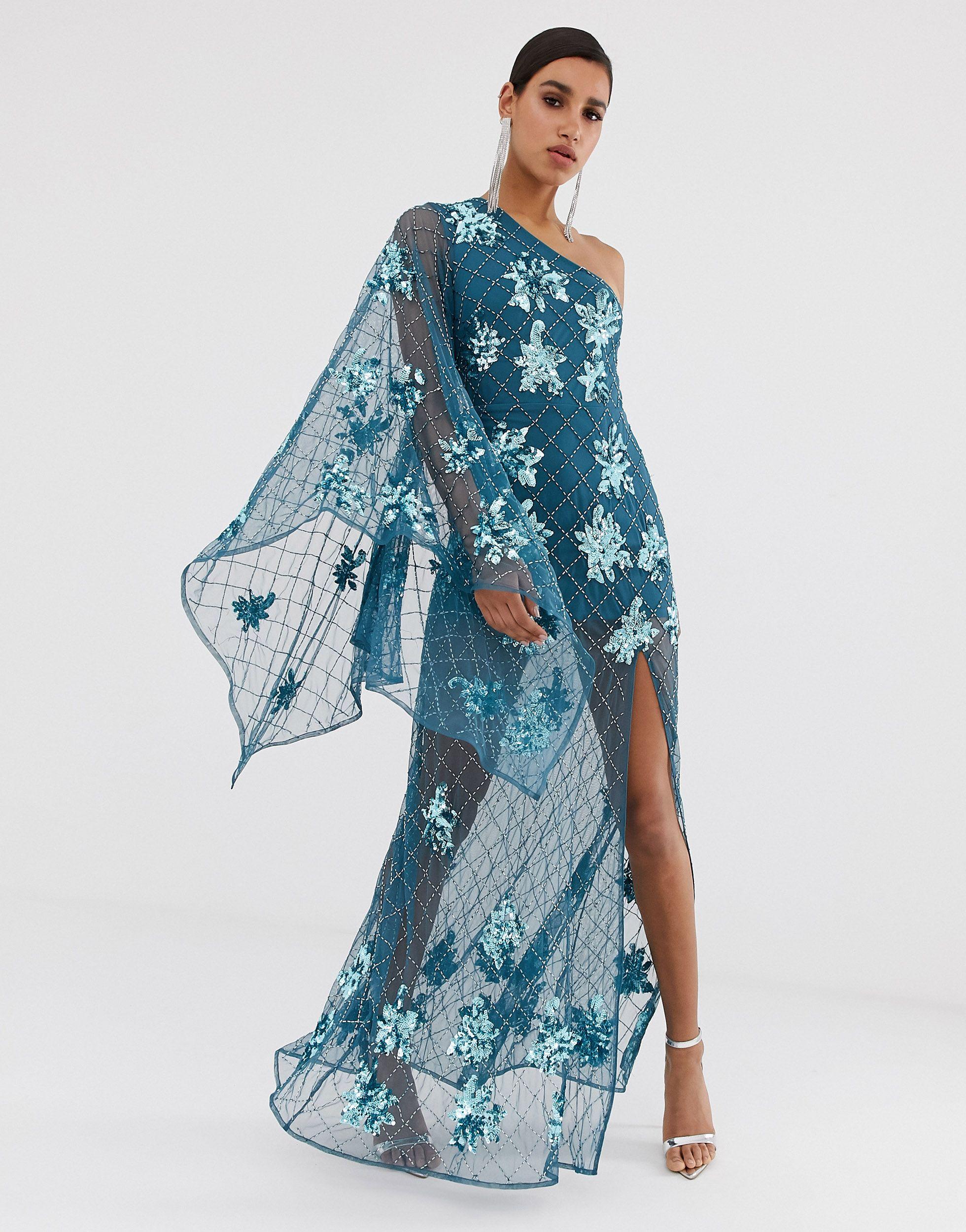 Peace And Love One Shoulder Maxi Dress 