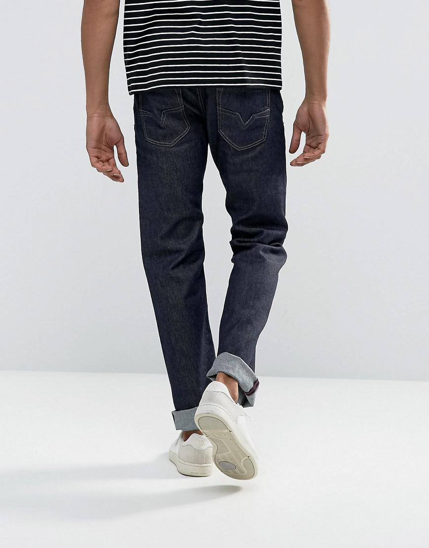 DIESEL Denim Larkee Straight Fit Jeans In 084hn Rinse Wash in Navy (Blue)  for Men - Lyst