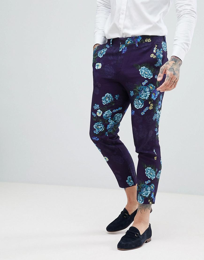 skinny cropped suit pants