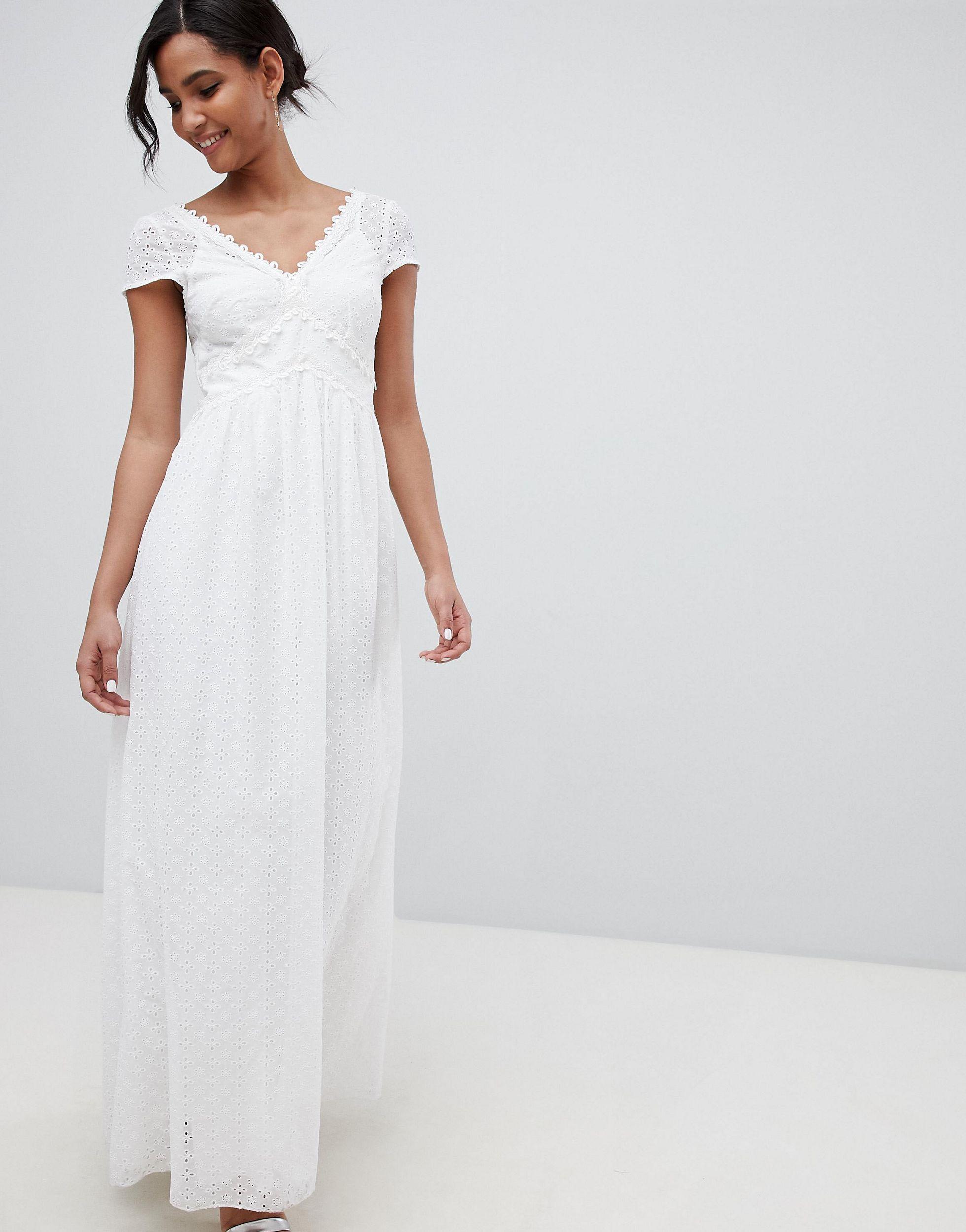 Robe longue broderie anglaise femme hotsell