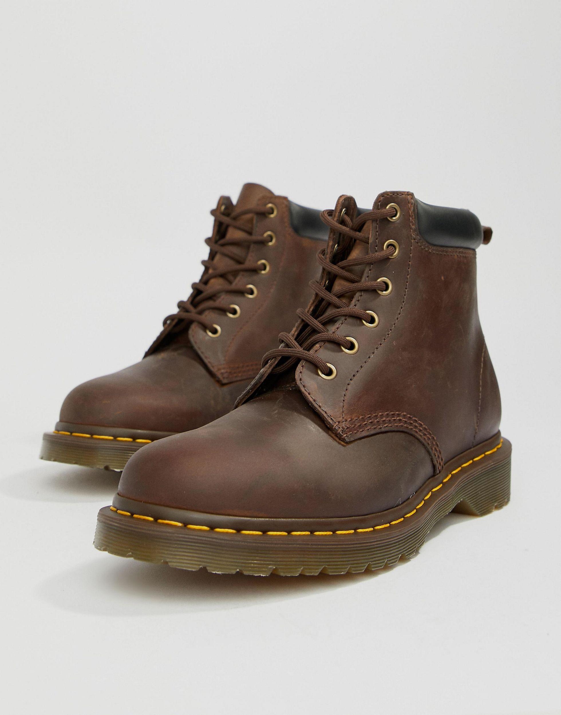 939 - Scarponcini marroni a 6 occhielliDr. Martens in Pelle scamosciata da  Uomo colore Marrone | Lyst