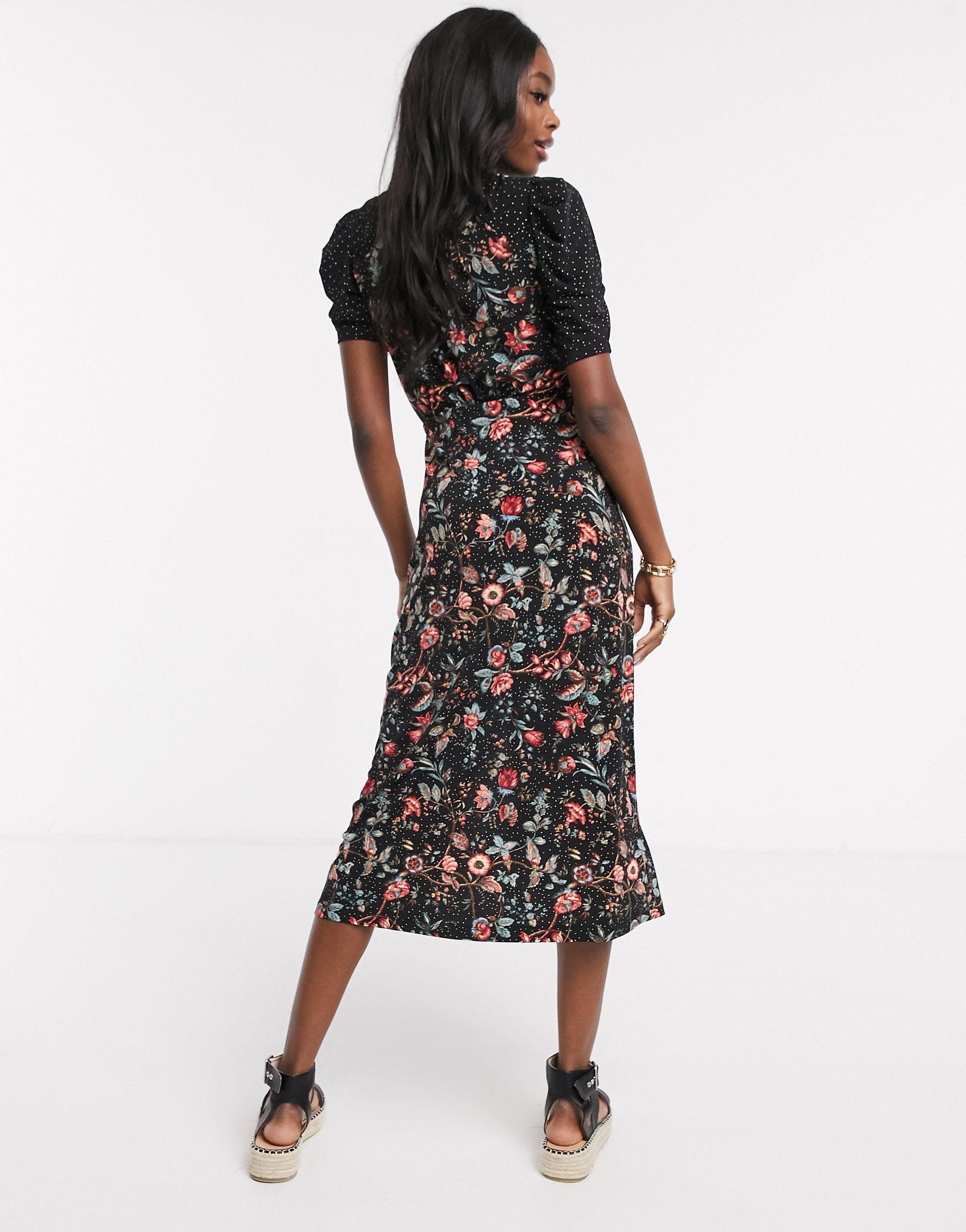 oasis navy floral dress