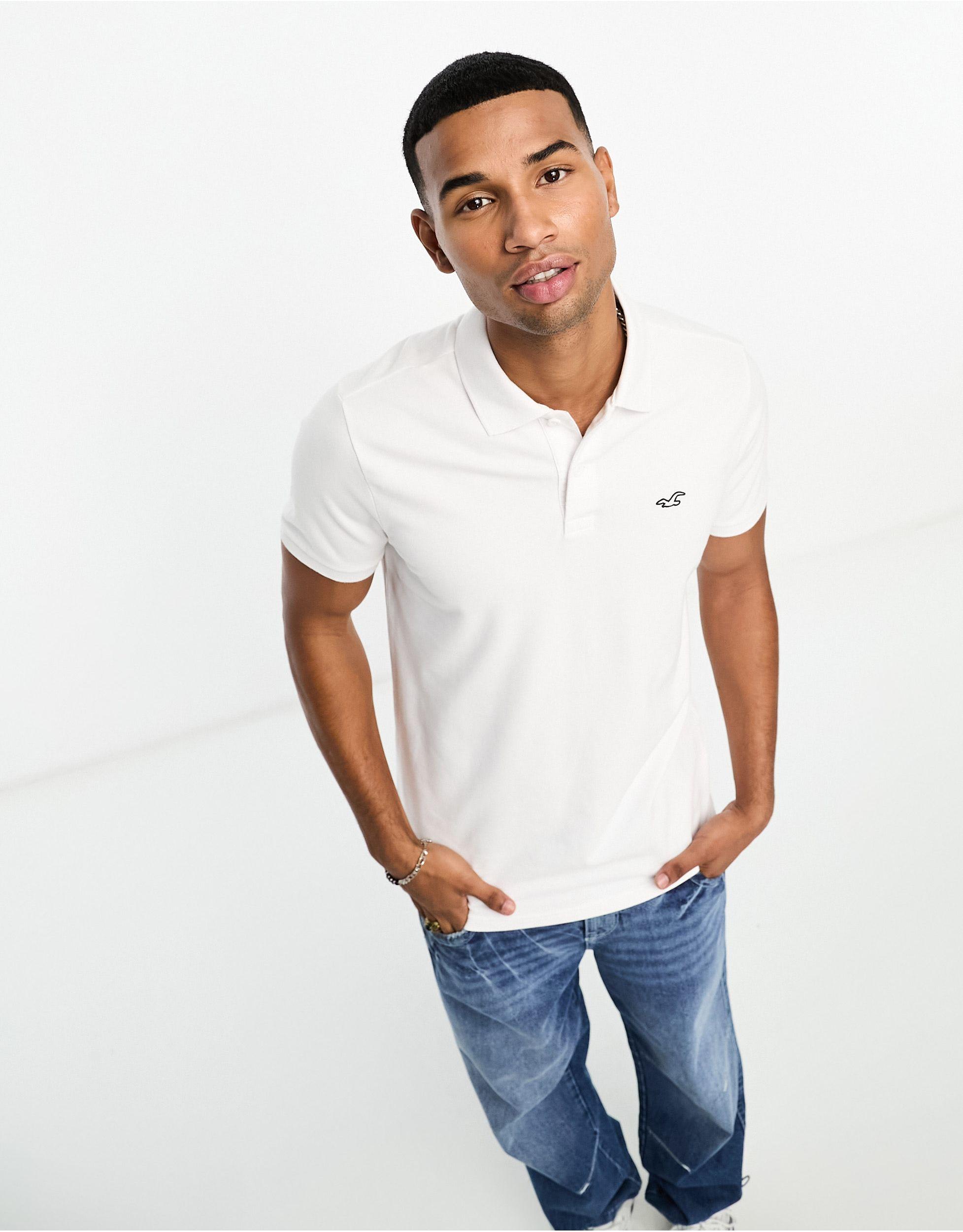 hollister white polo