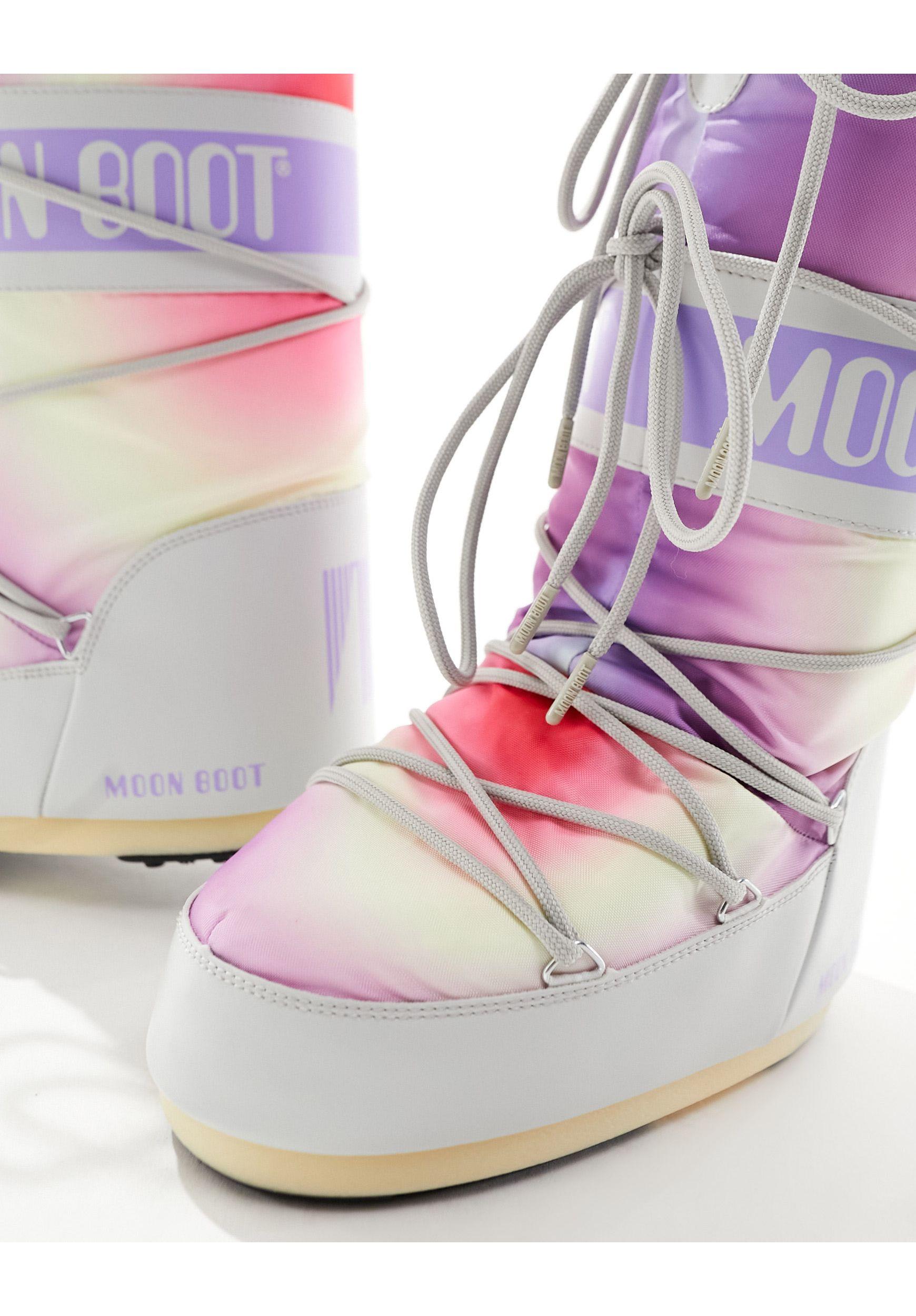 Multi color moon boots cheap