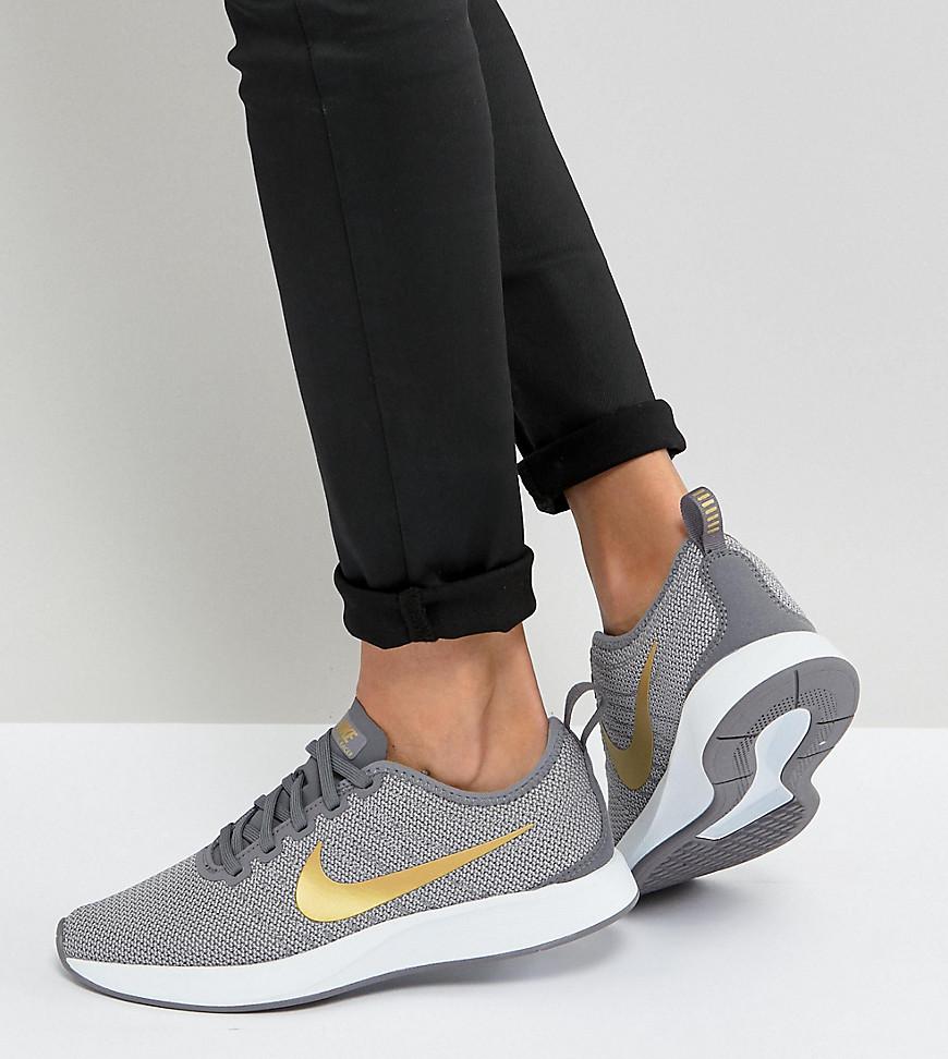 Nike Dualtone Racer Sneakers In Grey And Gold in Grey | Lyst Australia