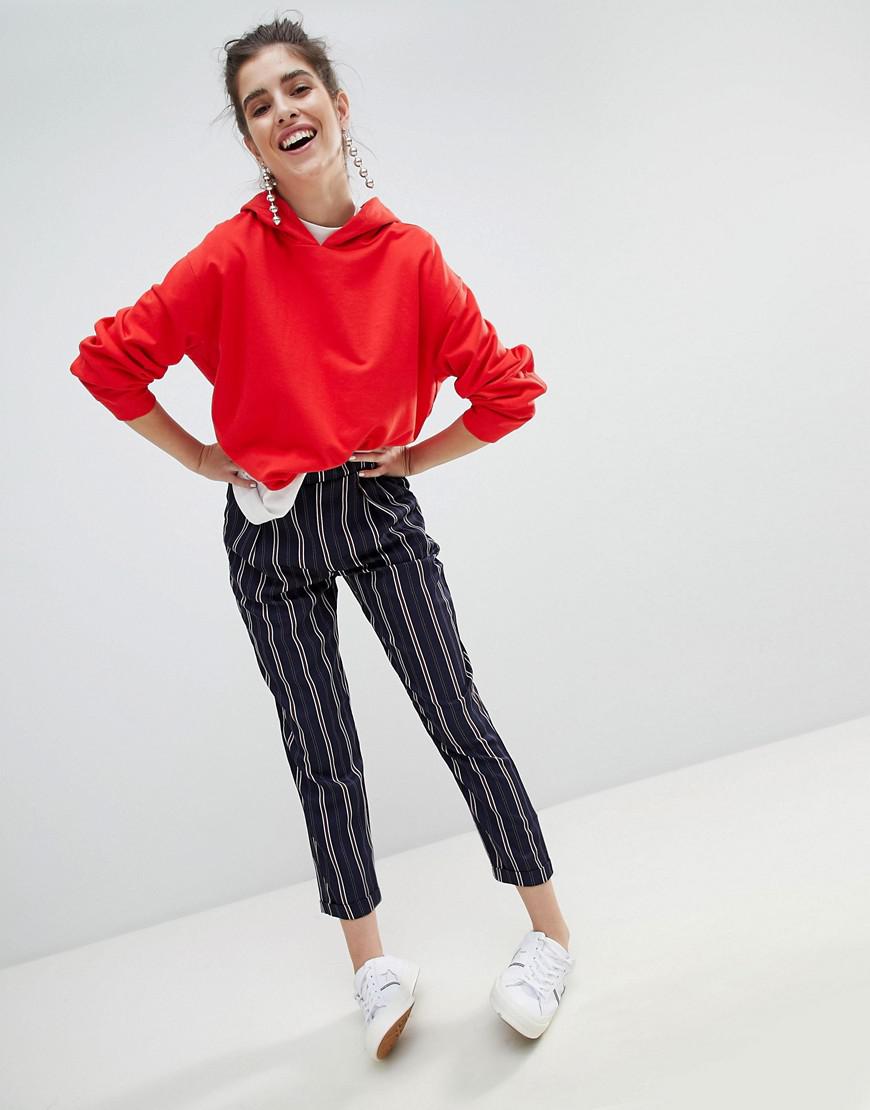 stradivarius striped trousers