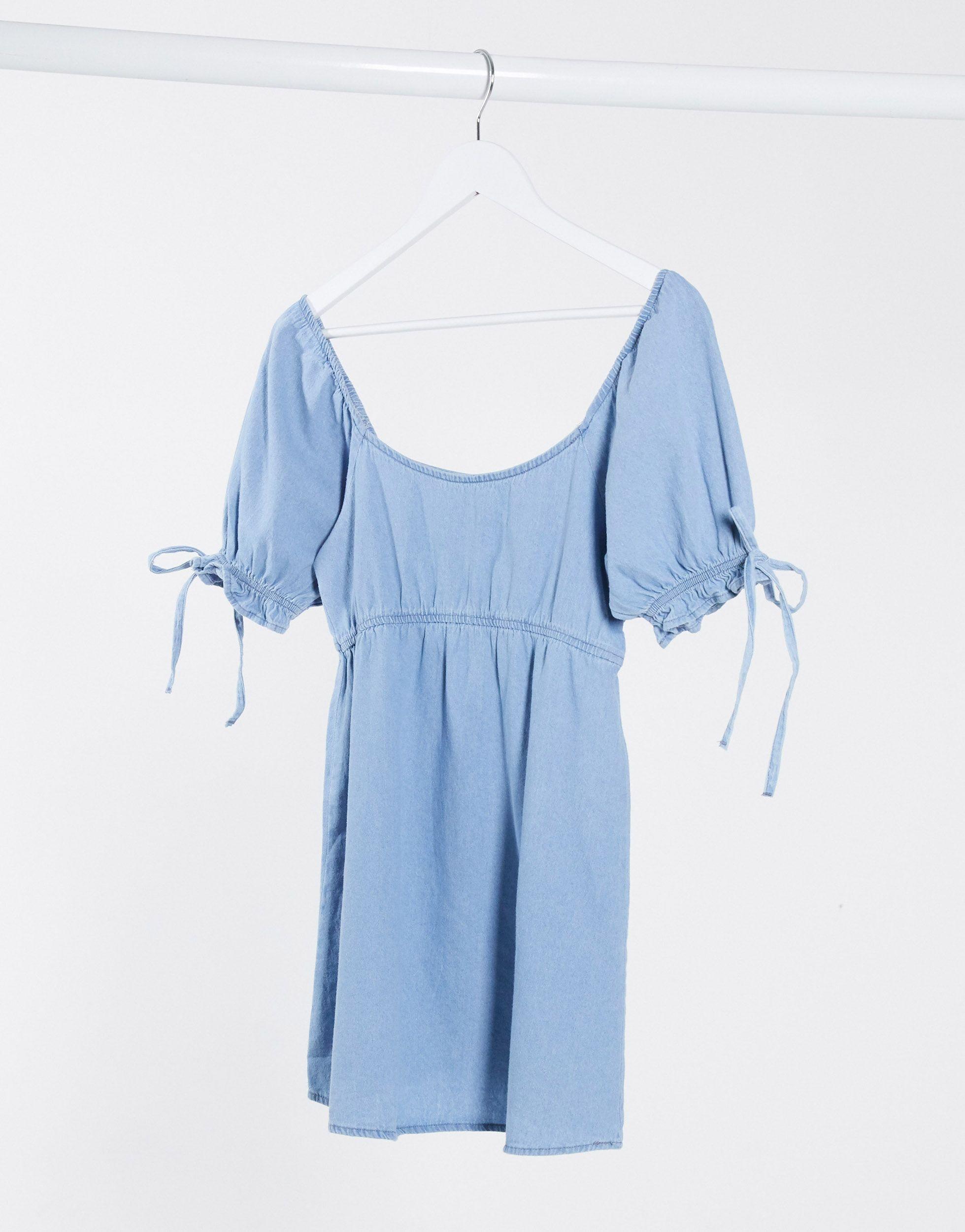 milkmaid denim dress