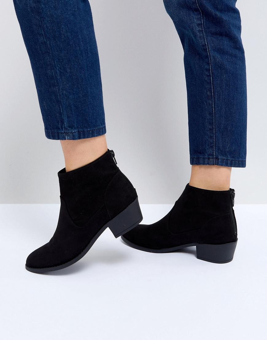 Lyst - New Look Classic Suedette Western Boot in Black