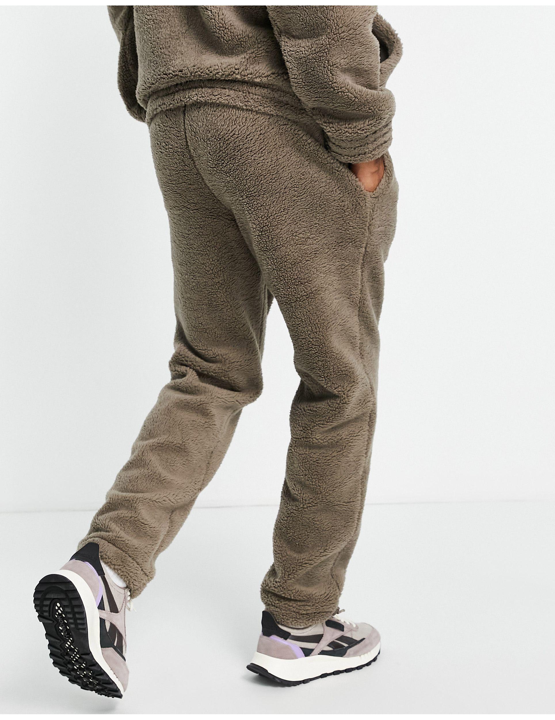 Reebok Sherpa joggers in Grey for Men Lyst UK