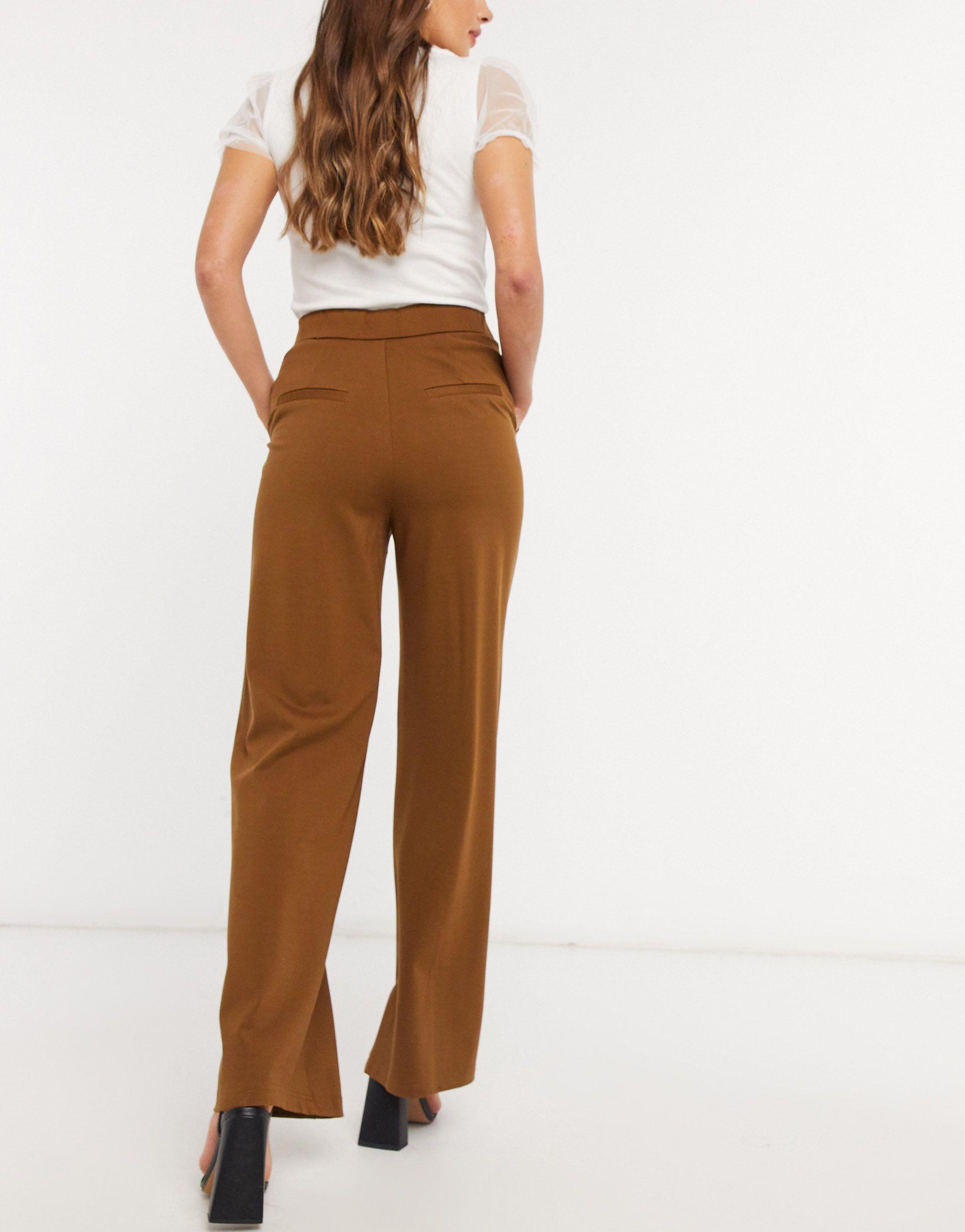 Pantaloni con fondo ampio marroni di Stradivarius in Marrone | Lyst