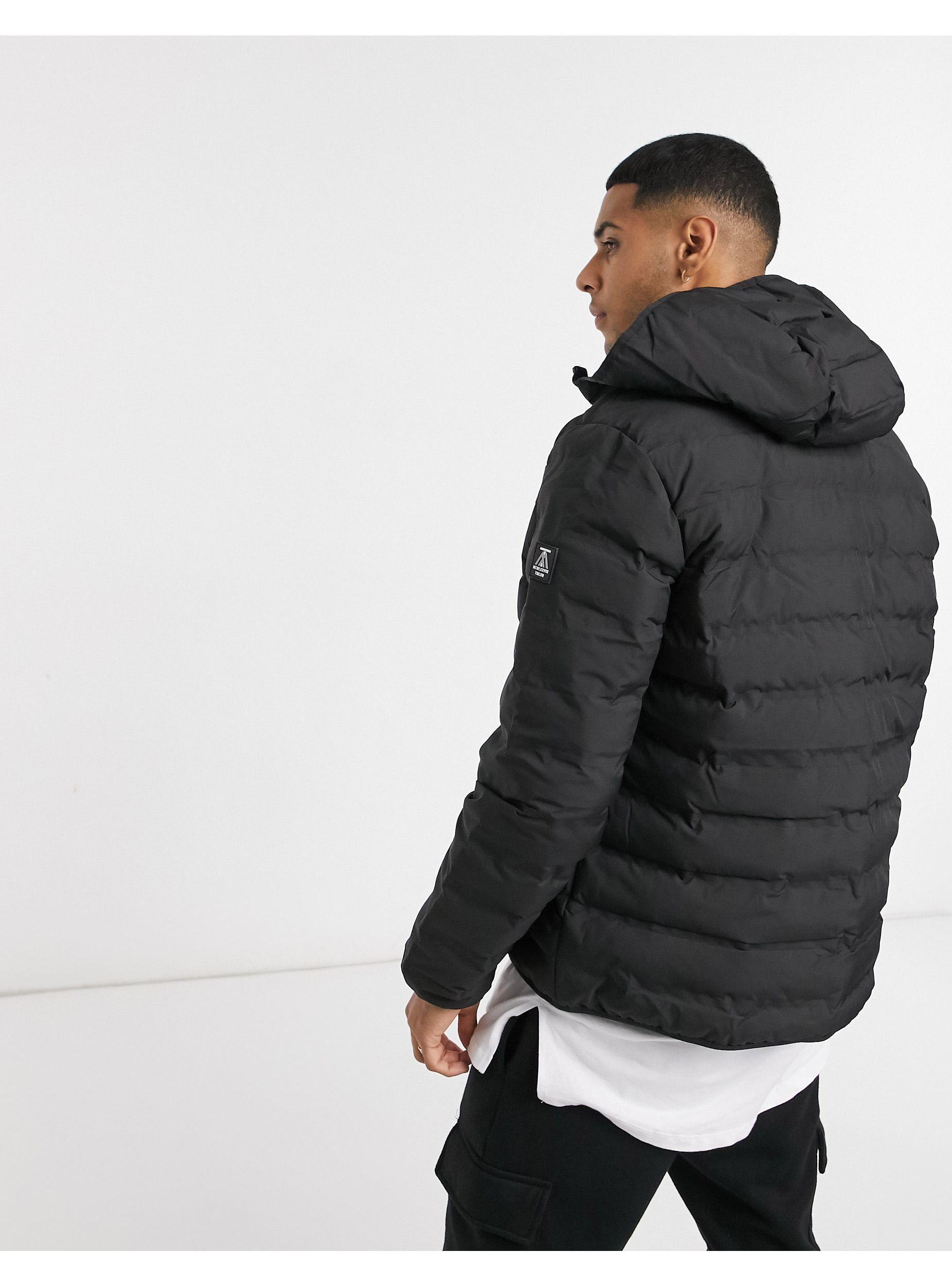 TOPMAN Recycled Liner Puffer Jacket in Black for Men | Lyst