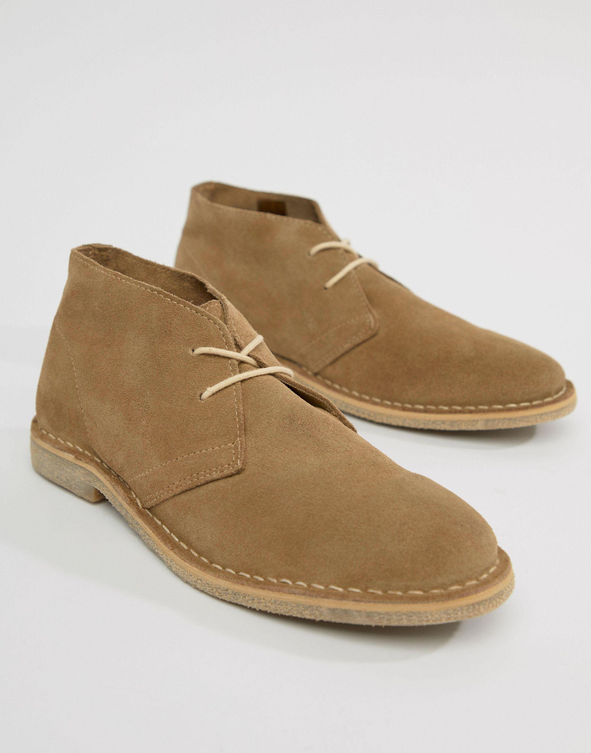 ASOS Wide Fit Desert Chukka Boots for Men | Lyst