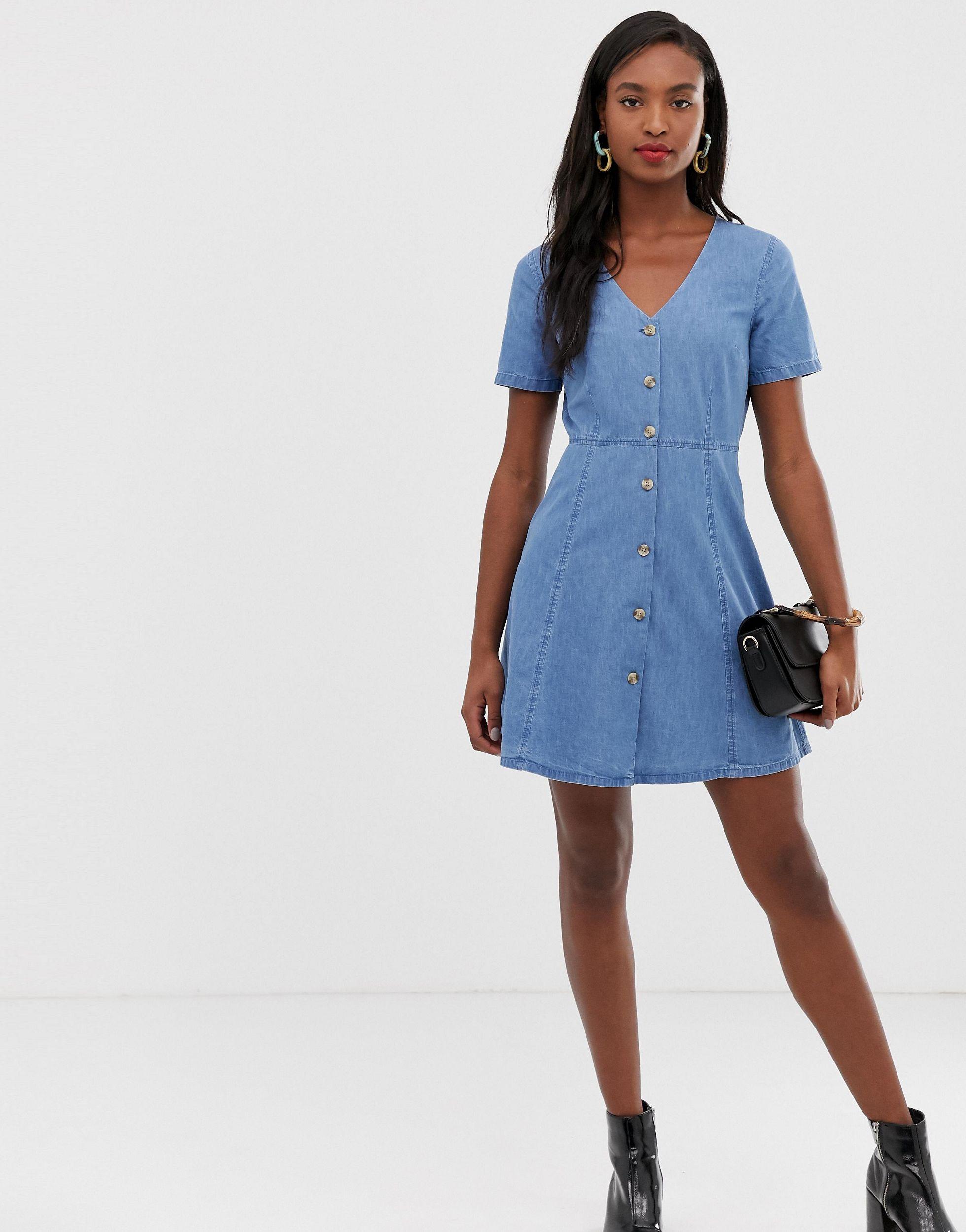 denim tea dress