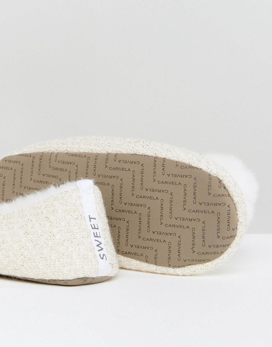 carvela pom pom slippers