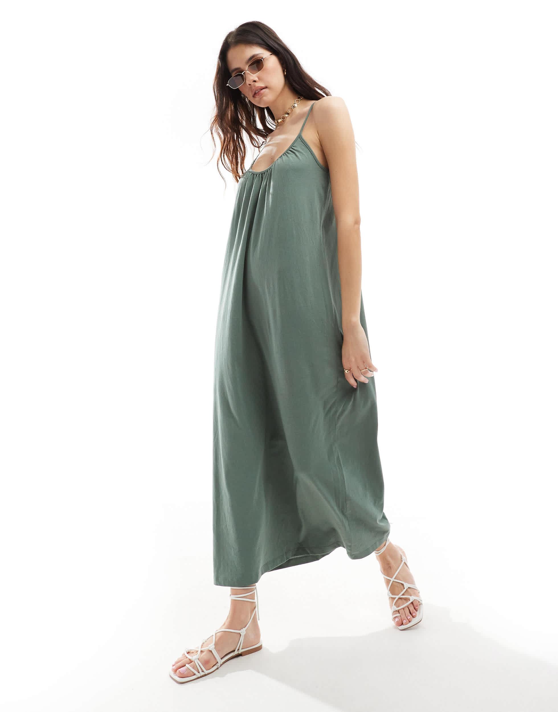 emerald green bridesmaid dress australia Timeless - Emerald Green formal dress | V neckline, backless A-line Satin Gown with Pockets L main image 1