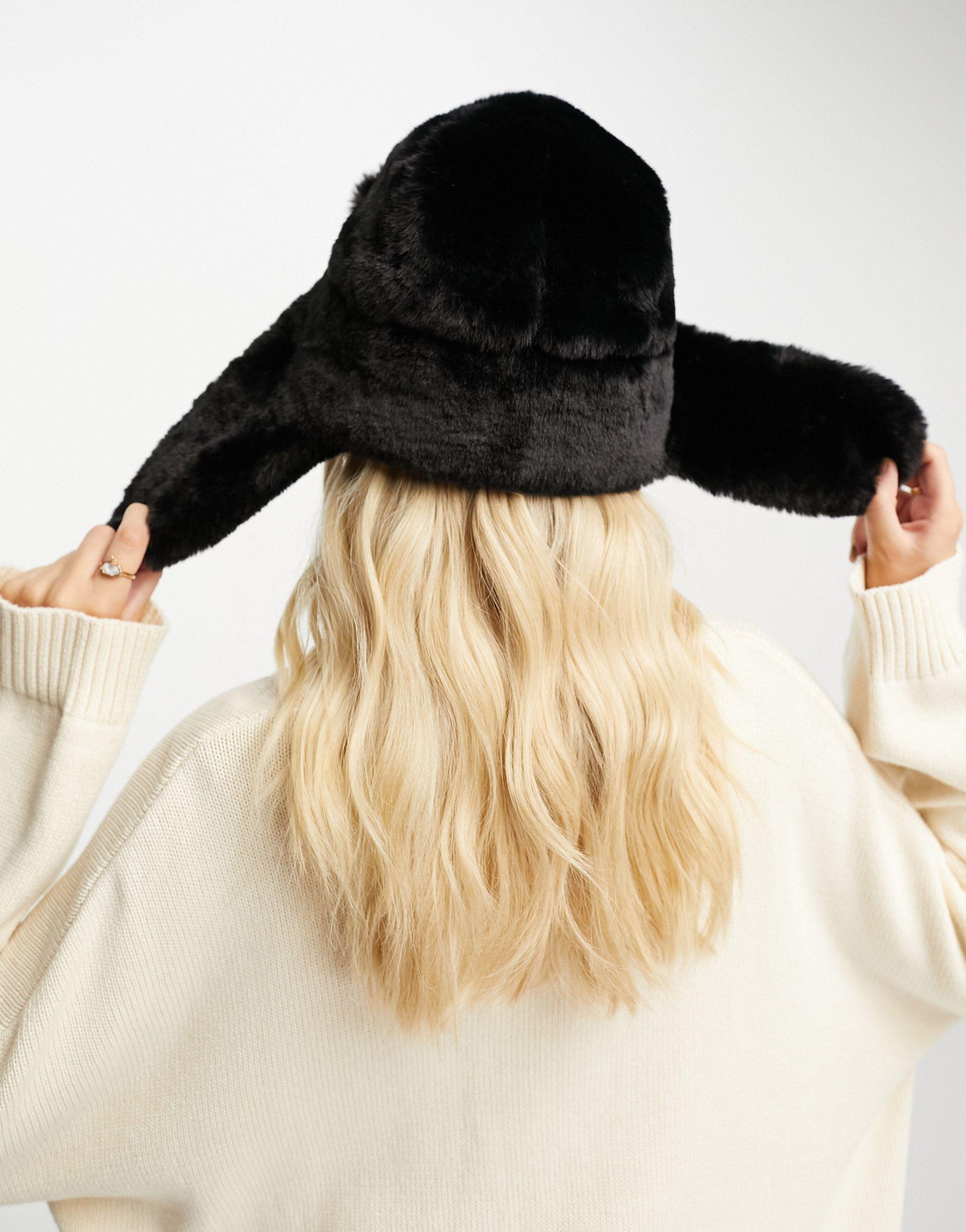 nyheder film overliggende Weekday Joanna Faux Fur Trapper Hat in Natural | Lyst