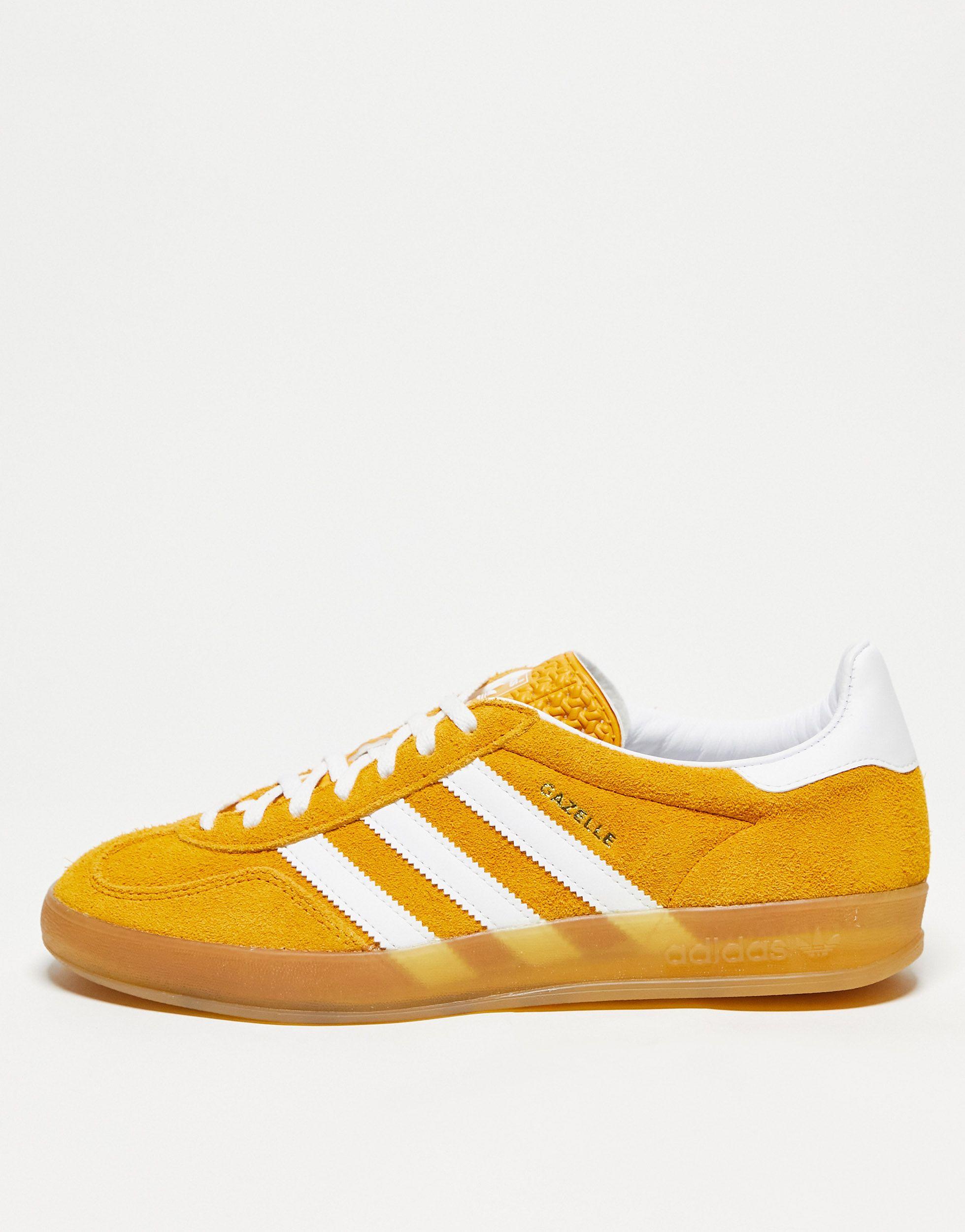 Gazelle indoor - baskets avec semelle en caoutchouc - jaune moutarde -  white adidas Originals en coloris Jaune | Lyst