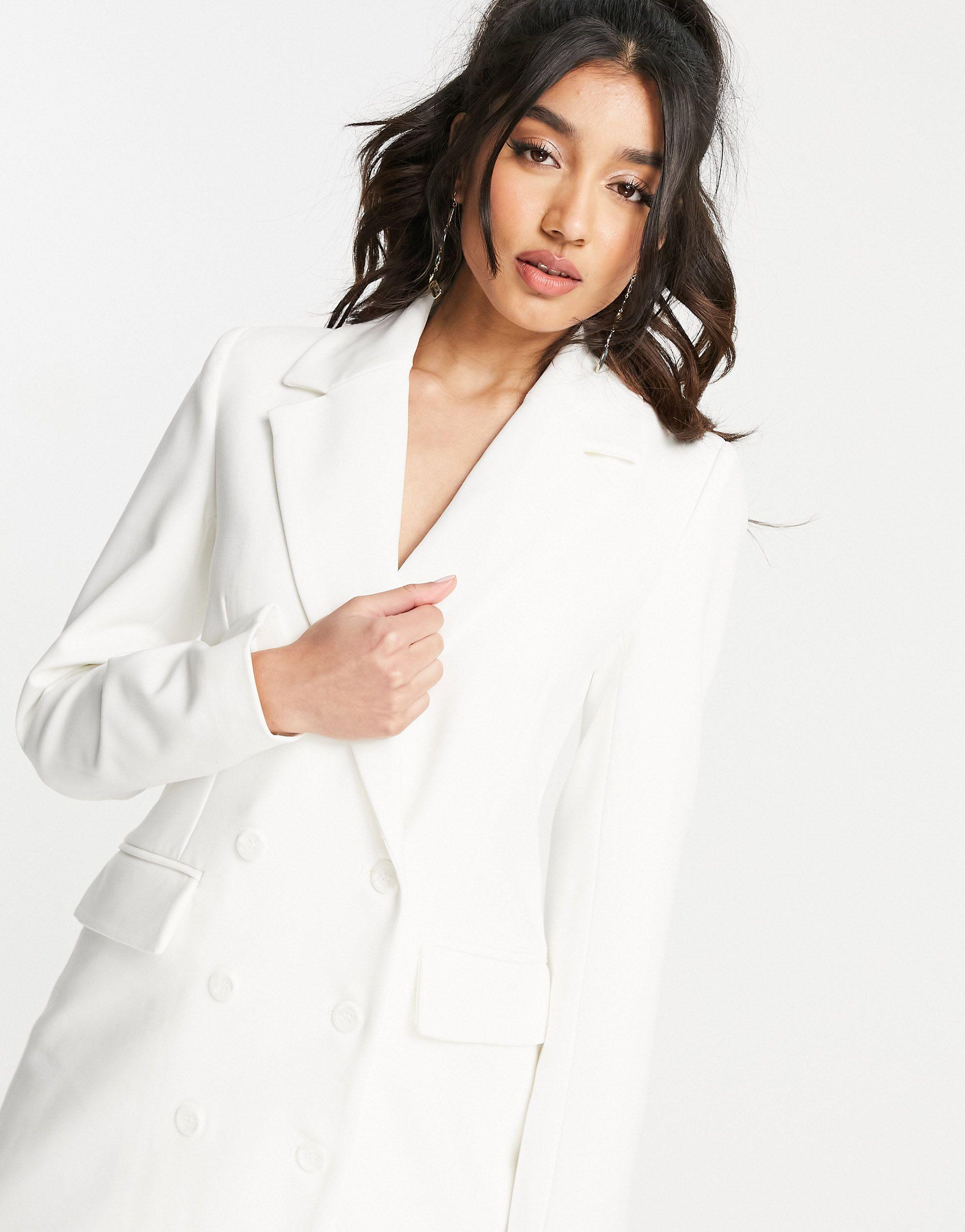 Y.A.S Exclusive Bridal Blazer Dress in White | Lyst