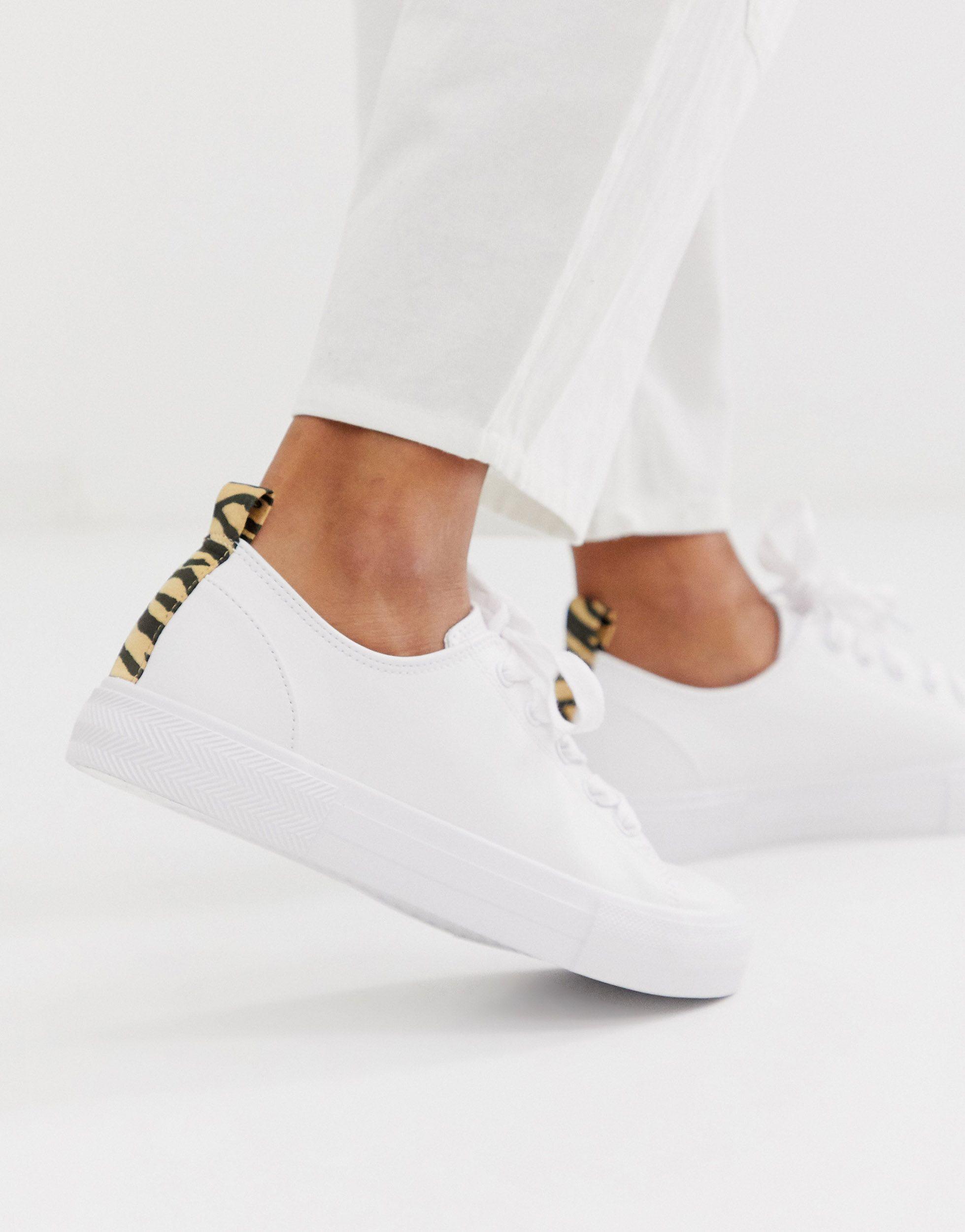 bershka white chunky loafer