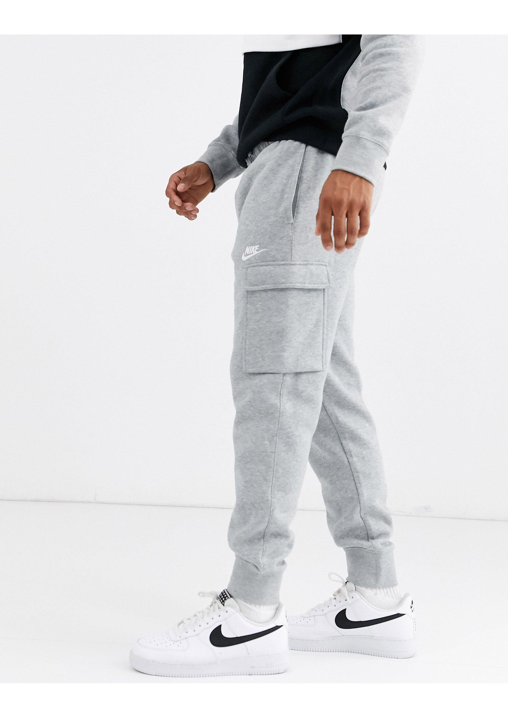 Club - joggers cargo grigi con elastico sul fondoNike in Cotone da Uomo  colore Grigio | Lyst