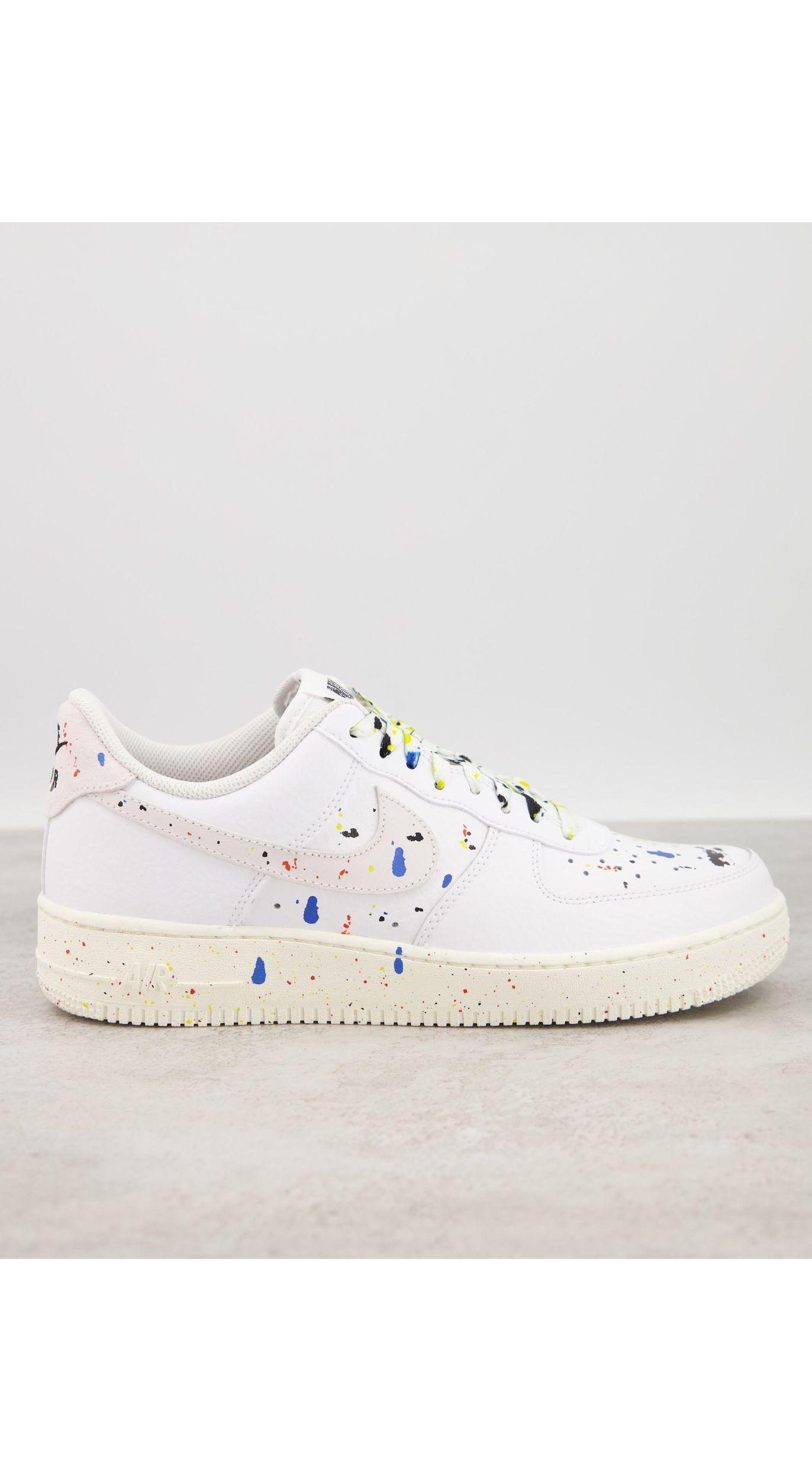 Nike Rubber Air Force 1 '07 Lv8 Bb - Sneakers Met Verfspetters in het Wit  voor heren - Lyst