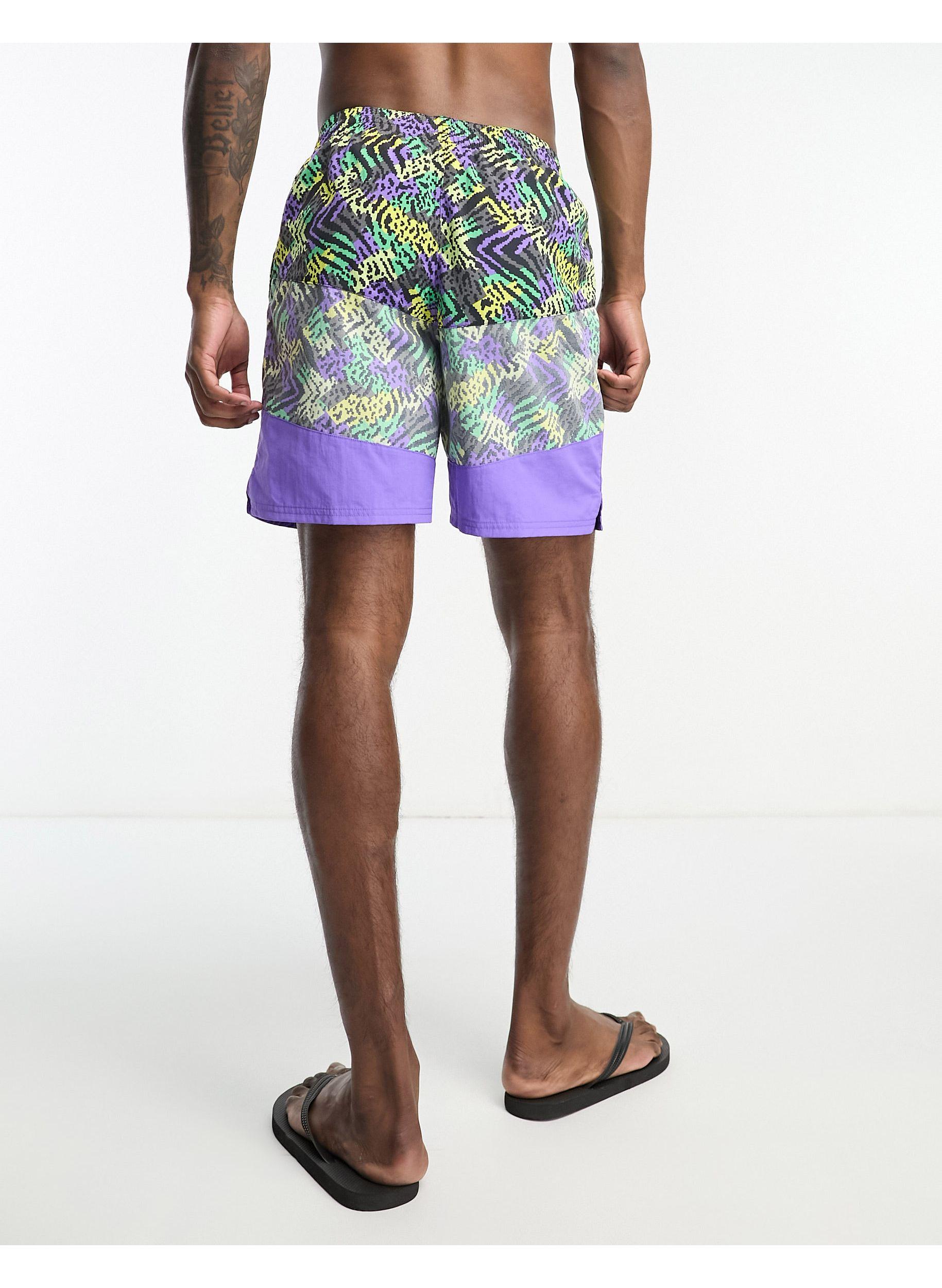Nike Icon Volley 7 Inch Printed Swim Shorts in Purple for Men | Lyst