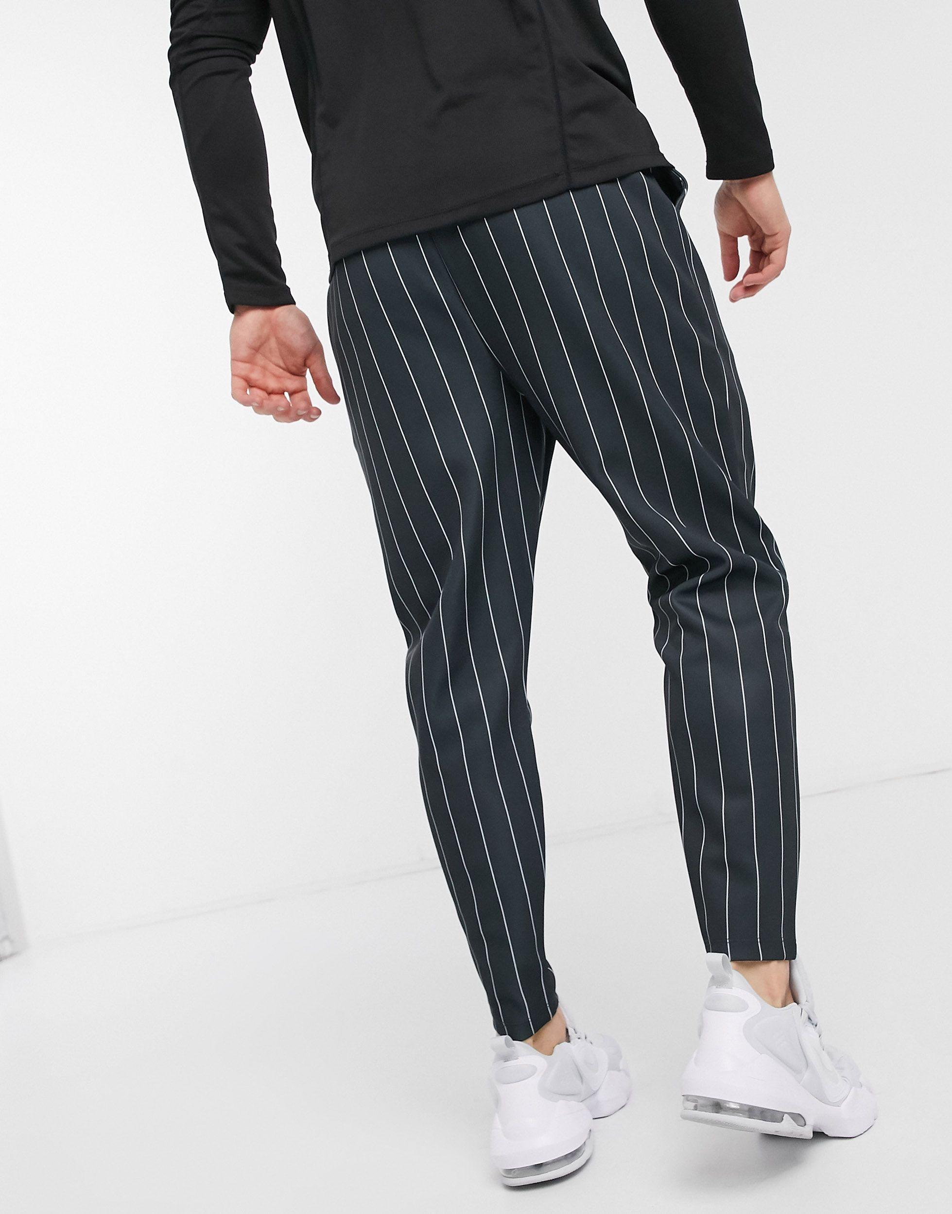 ASOS 4505 Skinny Fit Training jogger With Pinstripe in Black for Men - Lyst